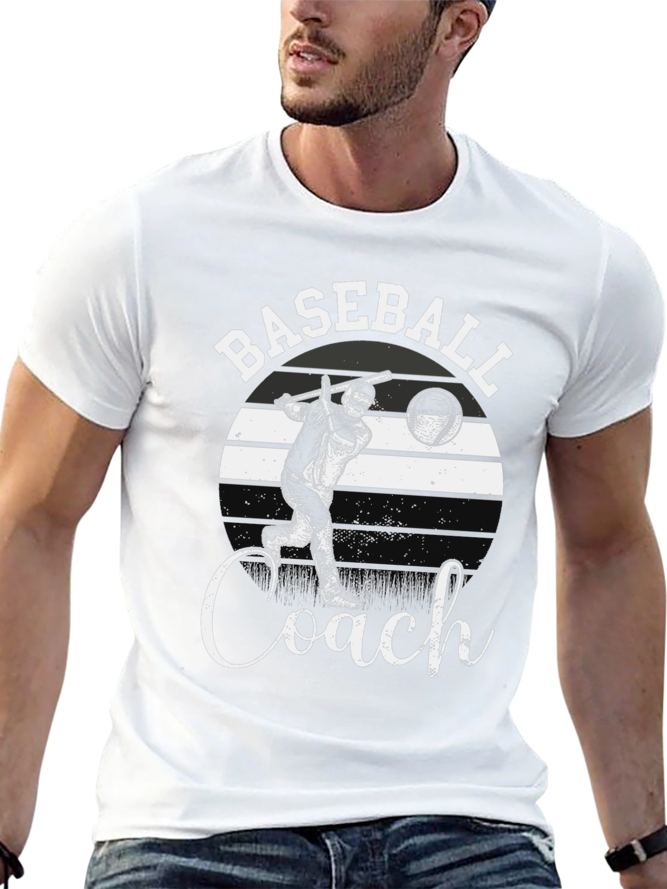 Baseball Coach T-Shirt - Black Tee