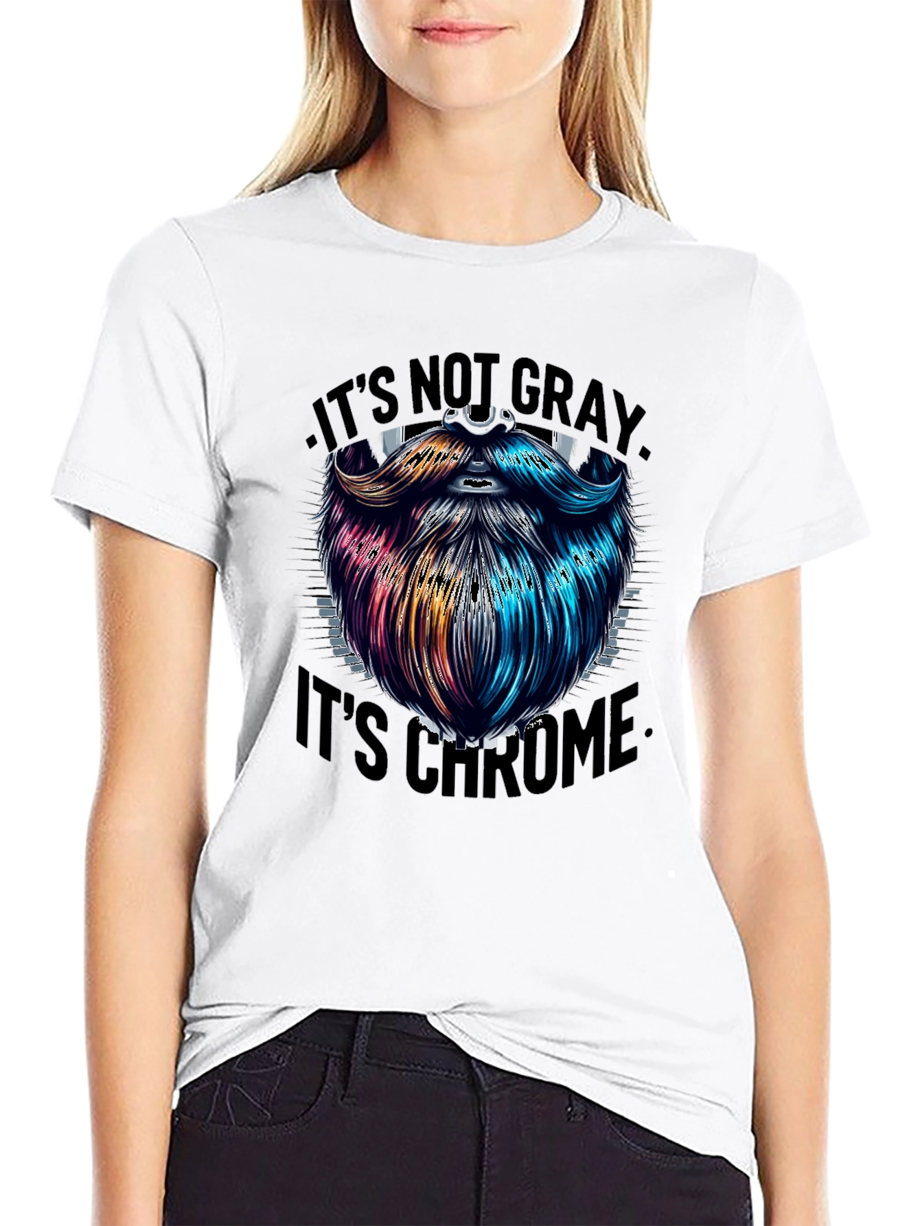 Its Not Gray Its Chrome Graphic T-Shirt