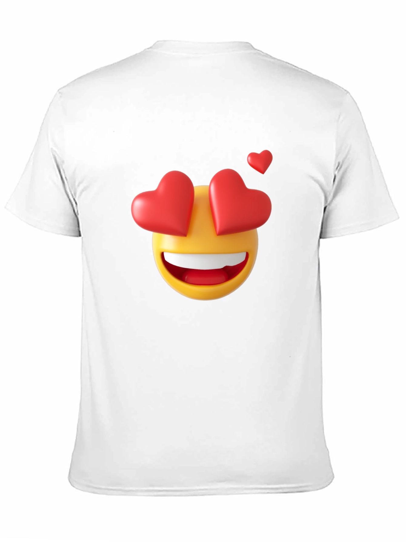 Emoji Heart Eyes Black T-Shirt