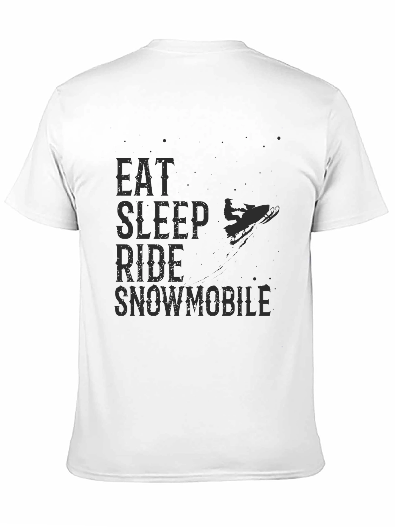 Eat Sleep Ride Snowmobile T-Shirt - Black Graphic Tee
