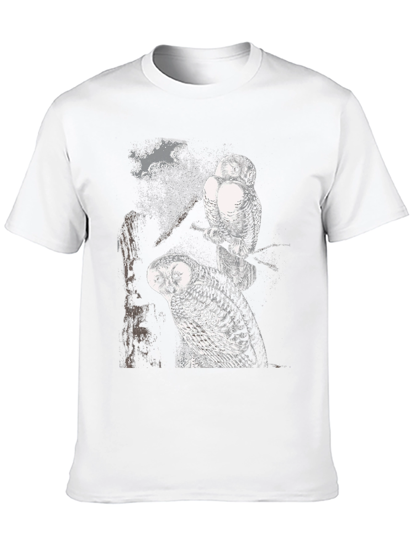 Two Owls Black T-Shirt | Nature Lovers