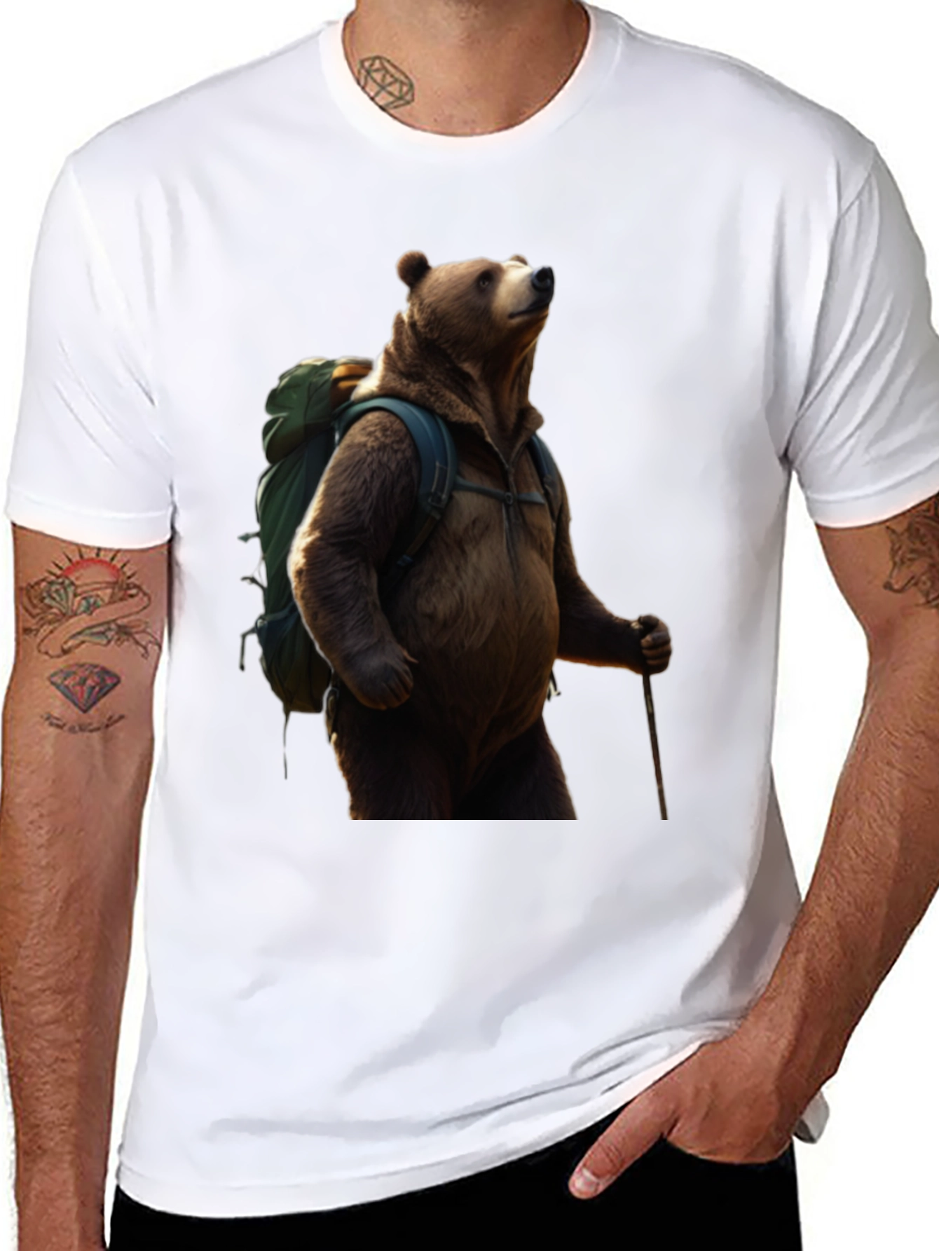 Bear Hiking T-Shirt - Adventure Ready Apparel