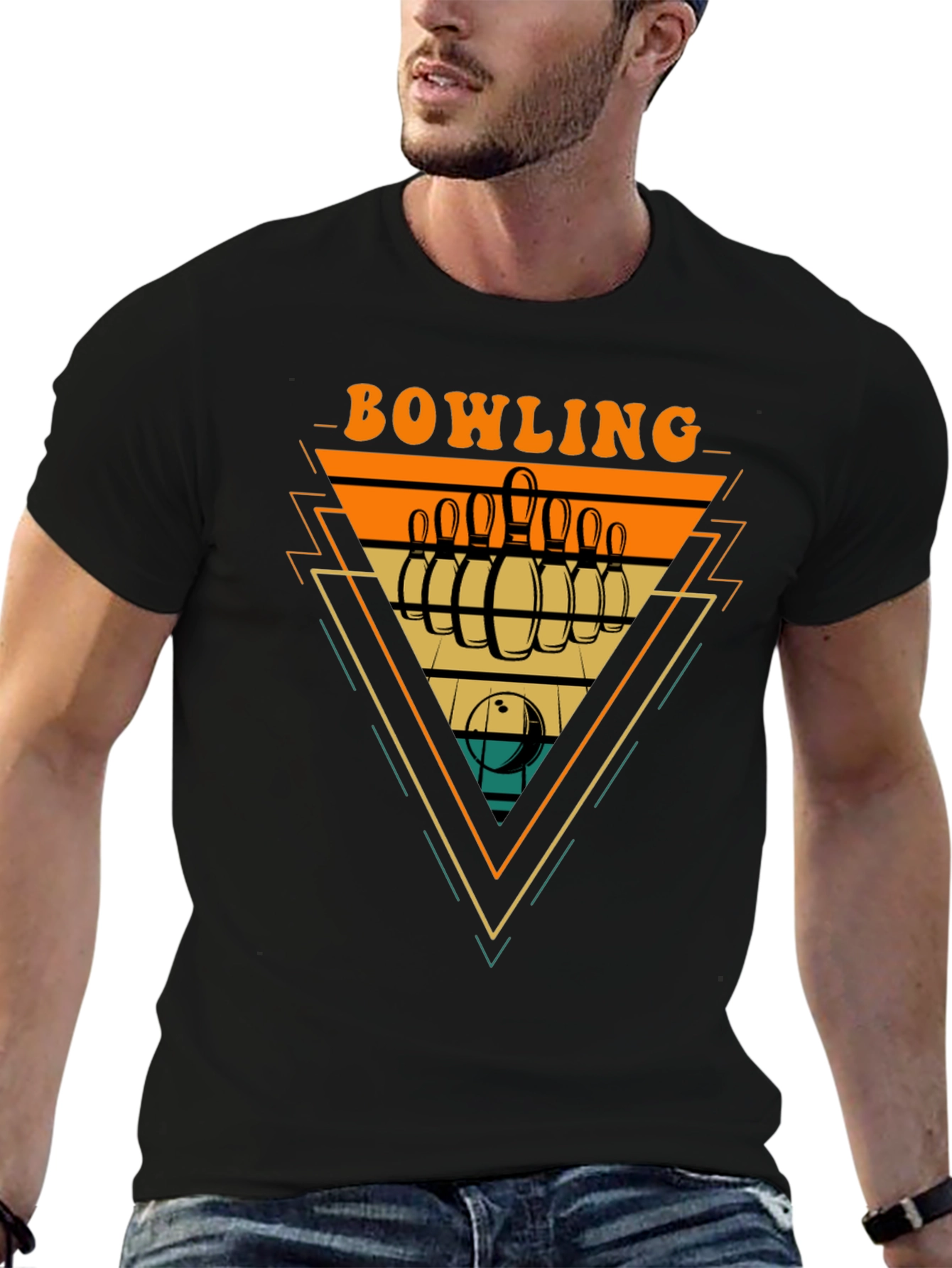 Retro Bowling Graphic Tee - Strike Style