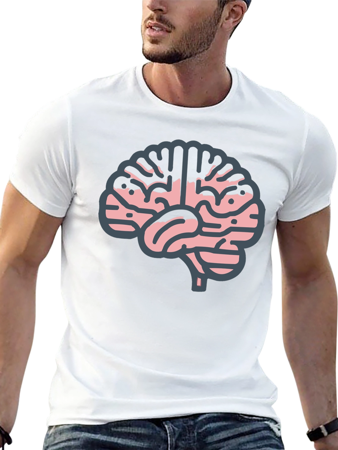 Brain Graphic Tee - Smart & Stylish!