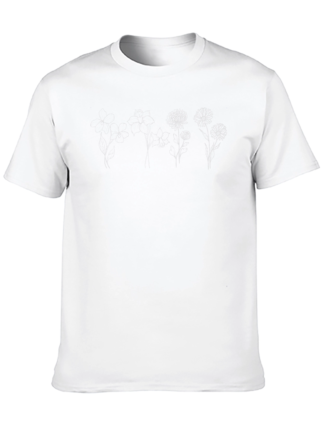 Botanical Print Black Tee