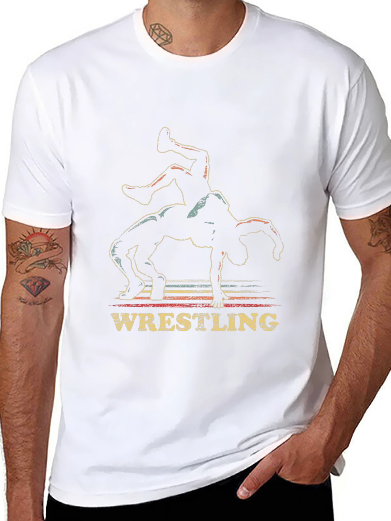 Wrestling Silhouette Graphic Tee