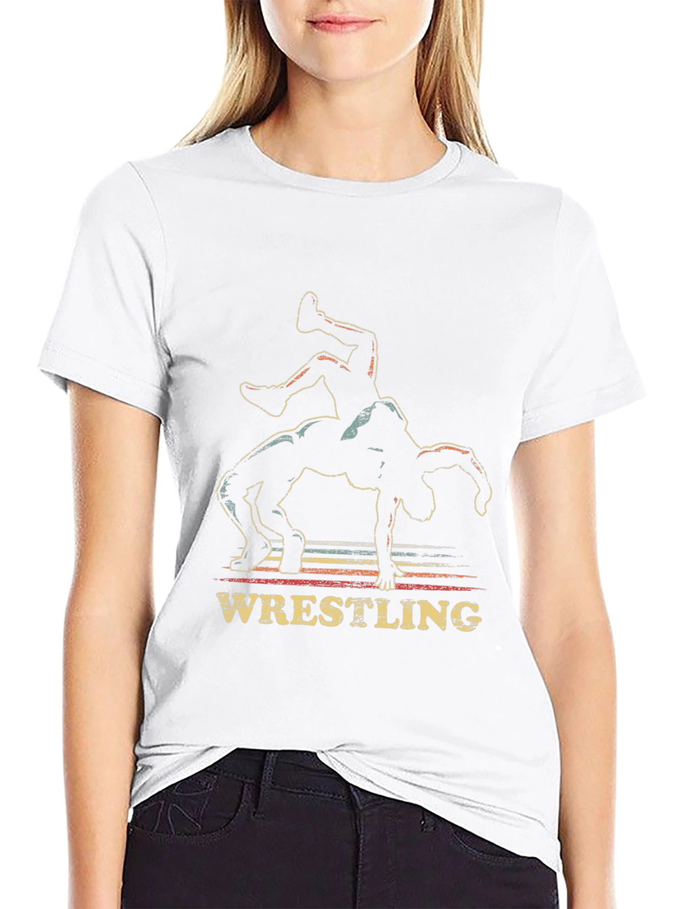 Wrestling Silhouette Graphic Tee