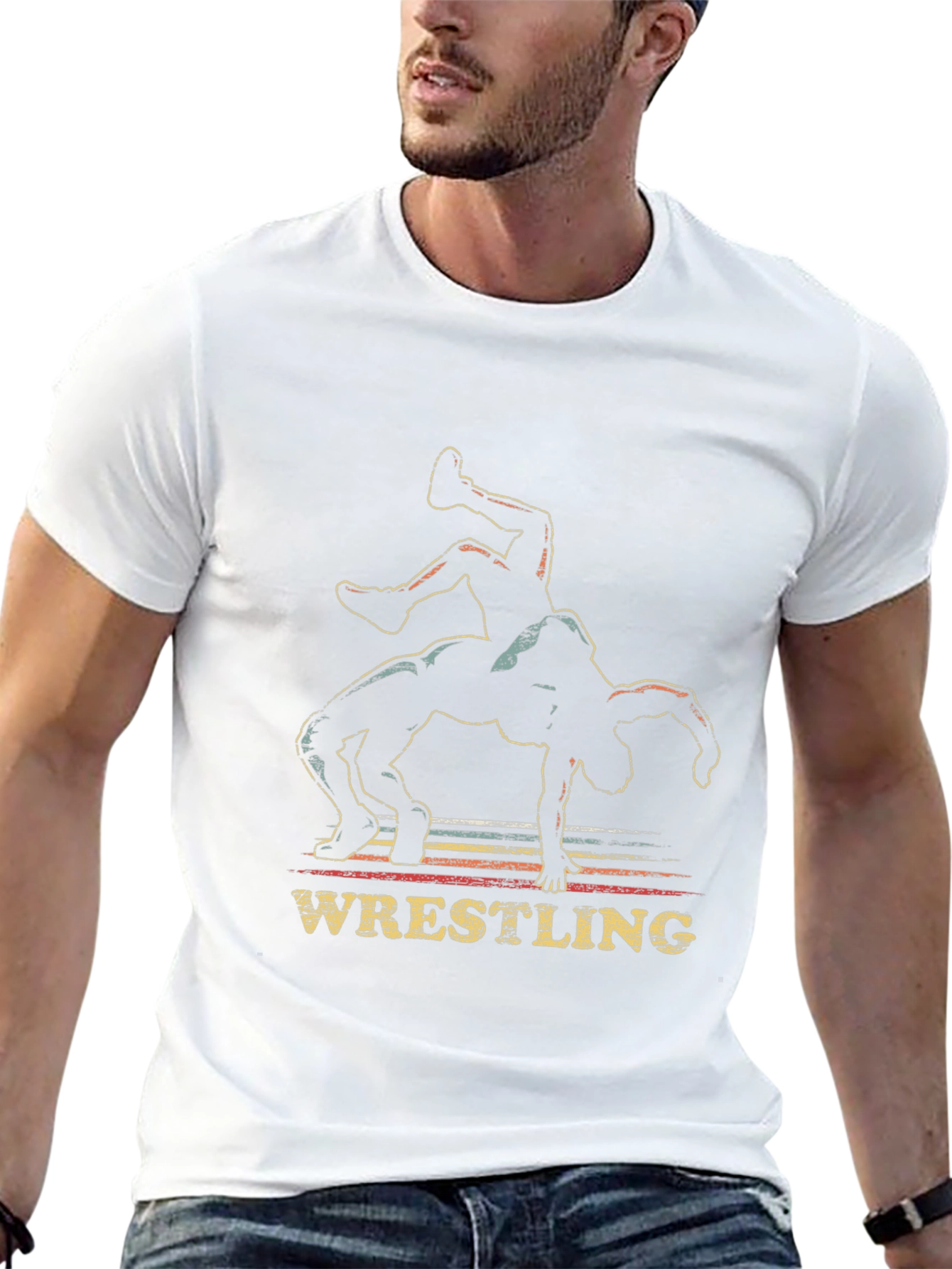 Wrestling Silhouette Graphic Tee