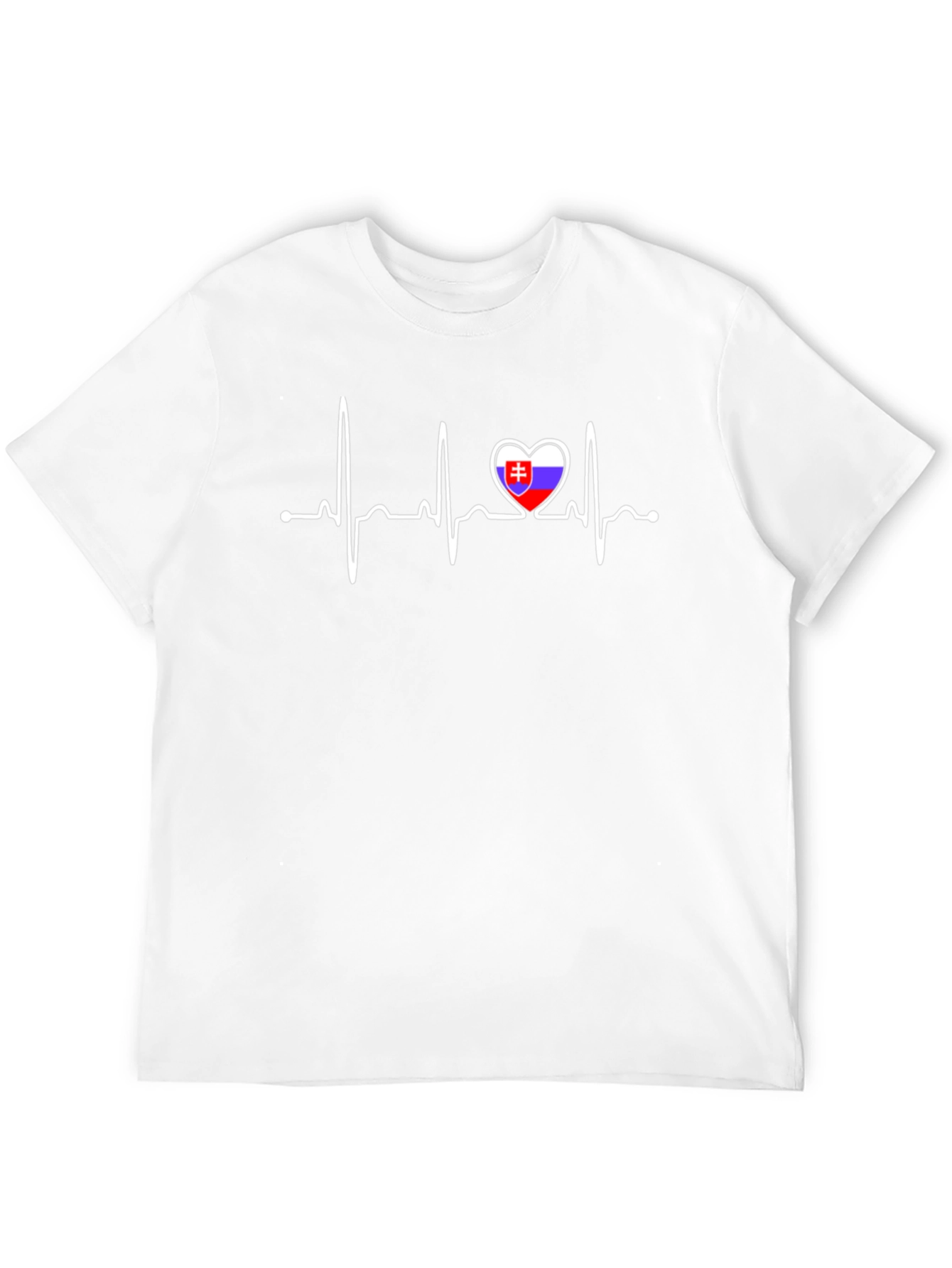 Slovakia Flag Heartbeat T-Shirt