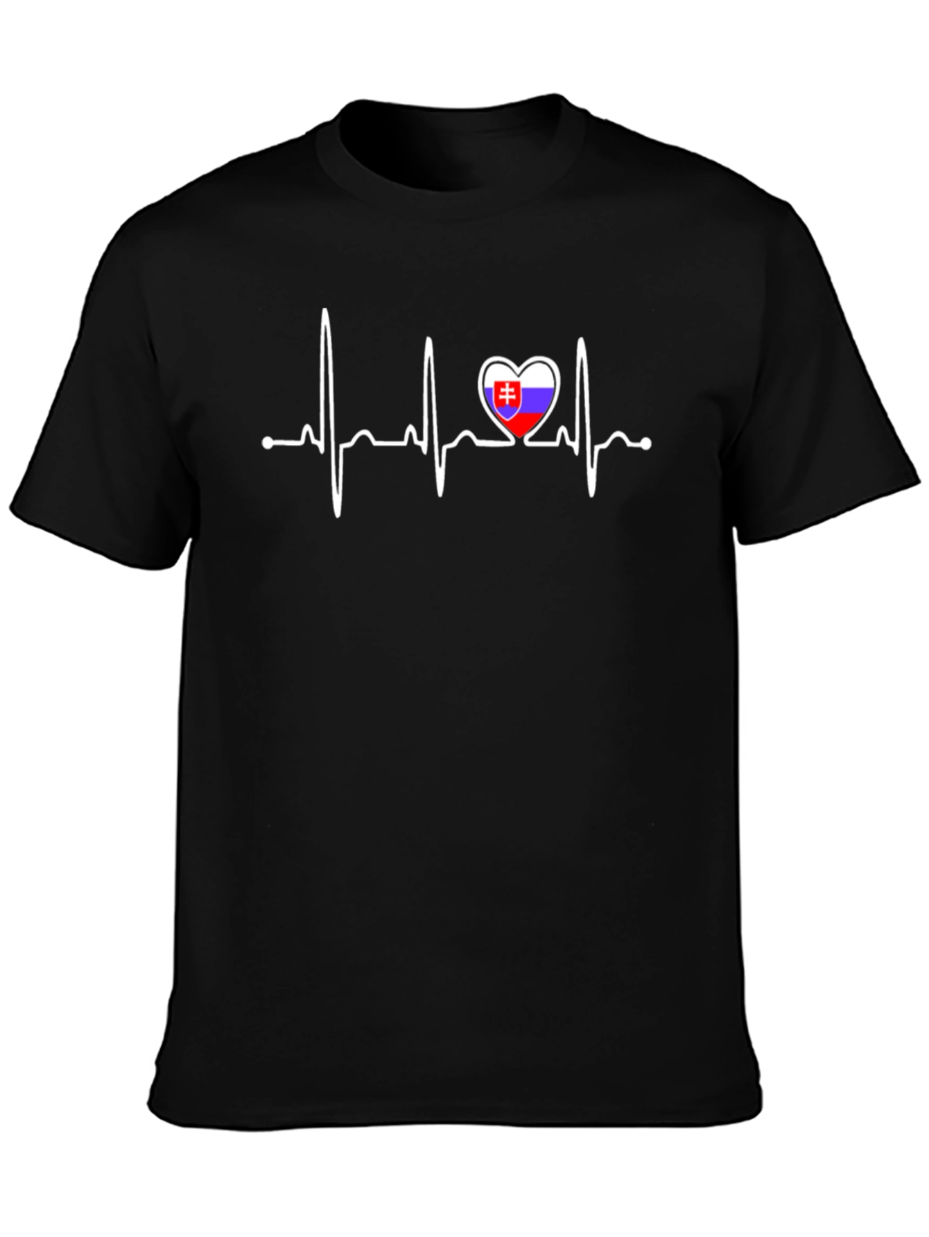 Slovakia Flag Heartbeat T-Shirt