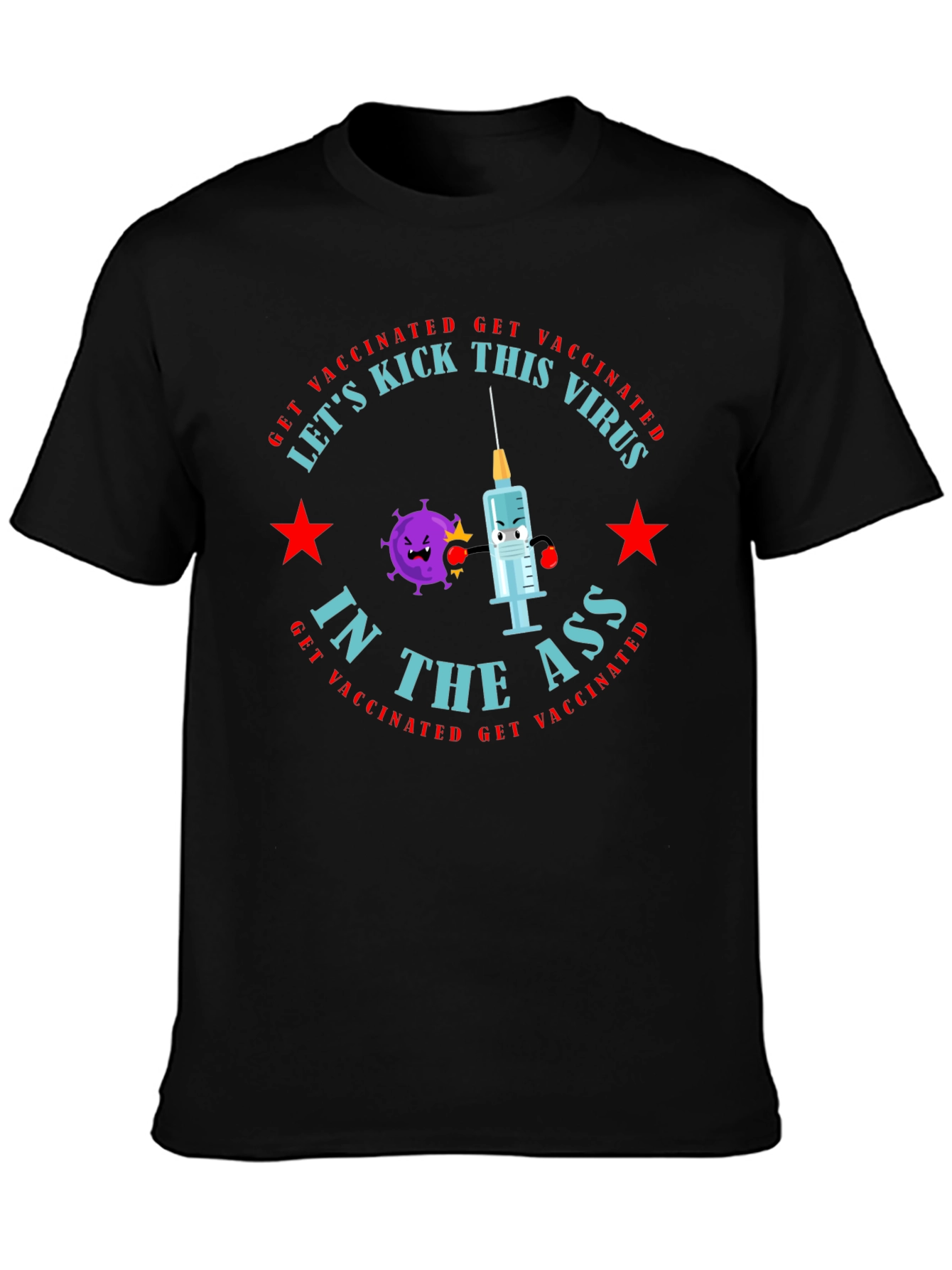 Vaccinated Virus Kick T-Shirt