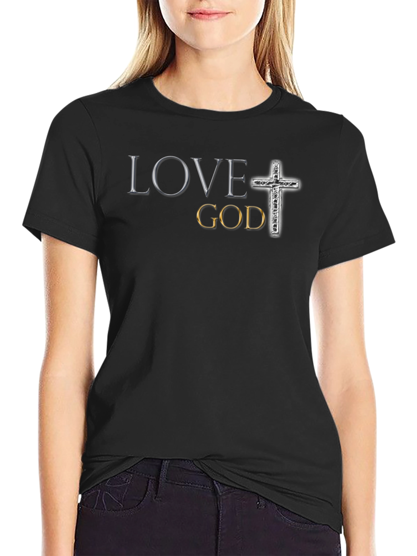 Love God Graphic T-Shirt - Christian Faith Tee