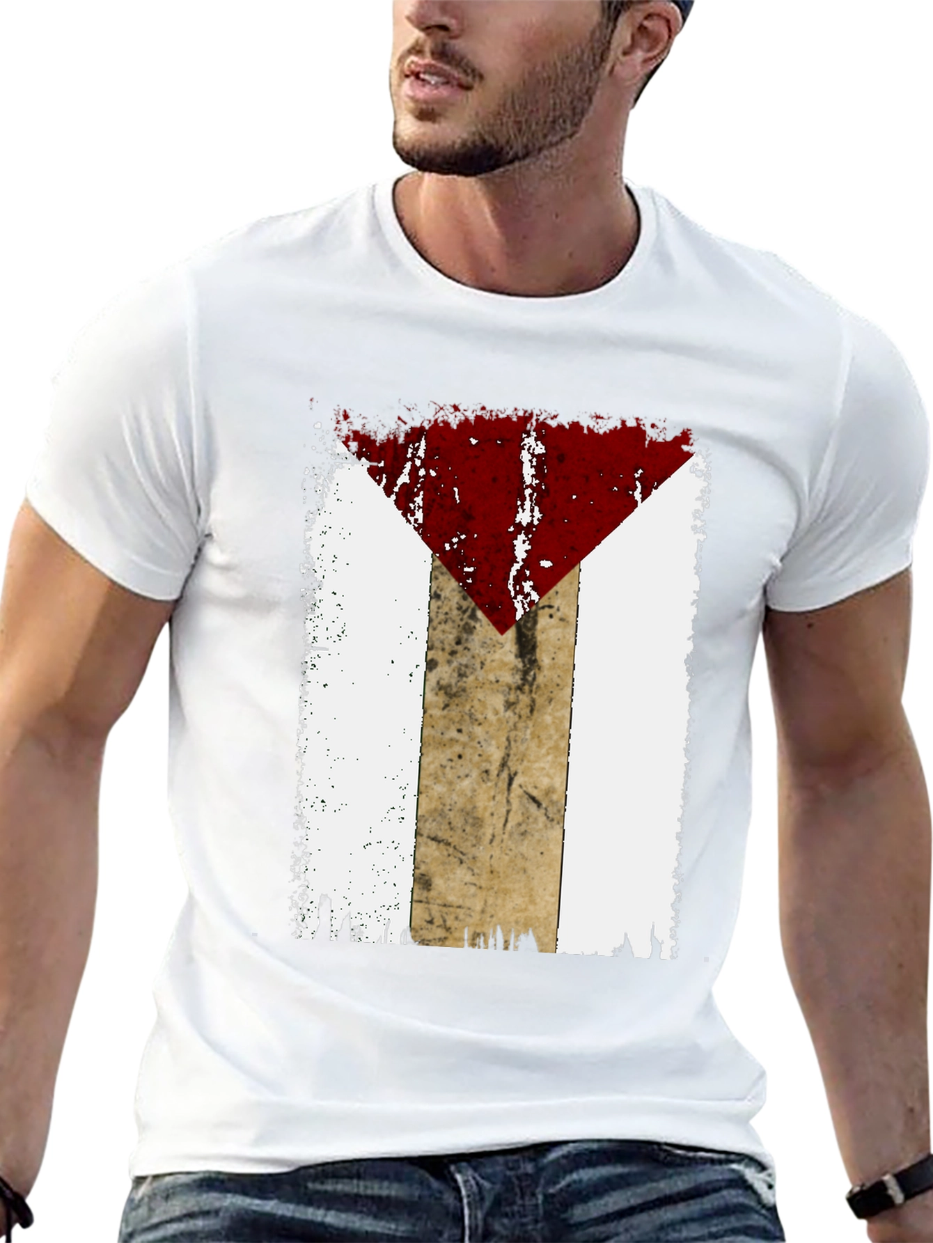 Distressed Flag Graphic T-Shirt
