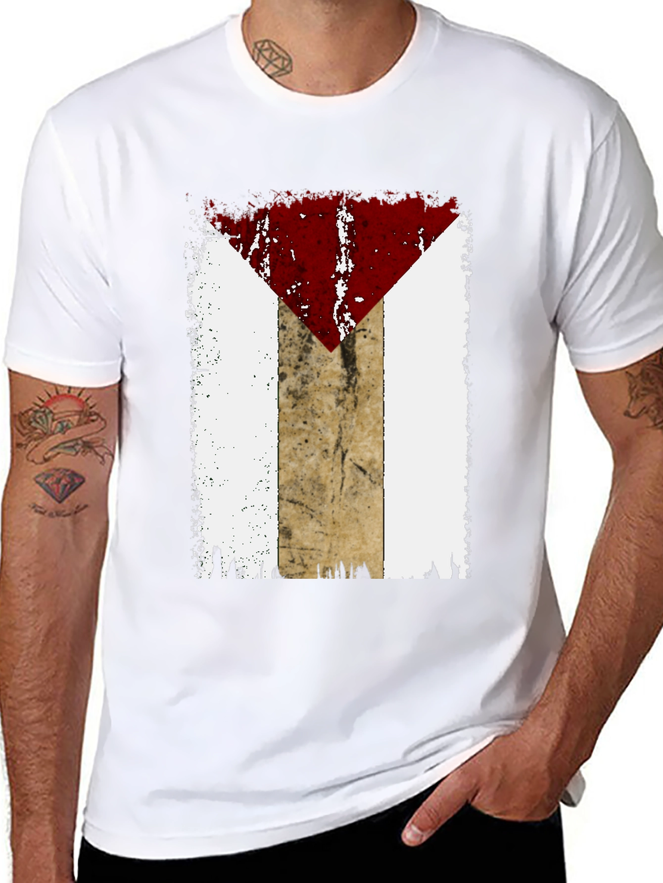 Distressed Flag Graphic T-Shirt