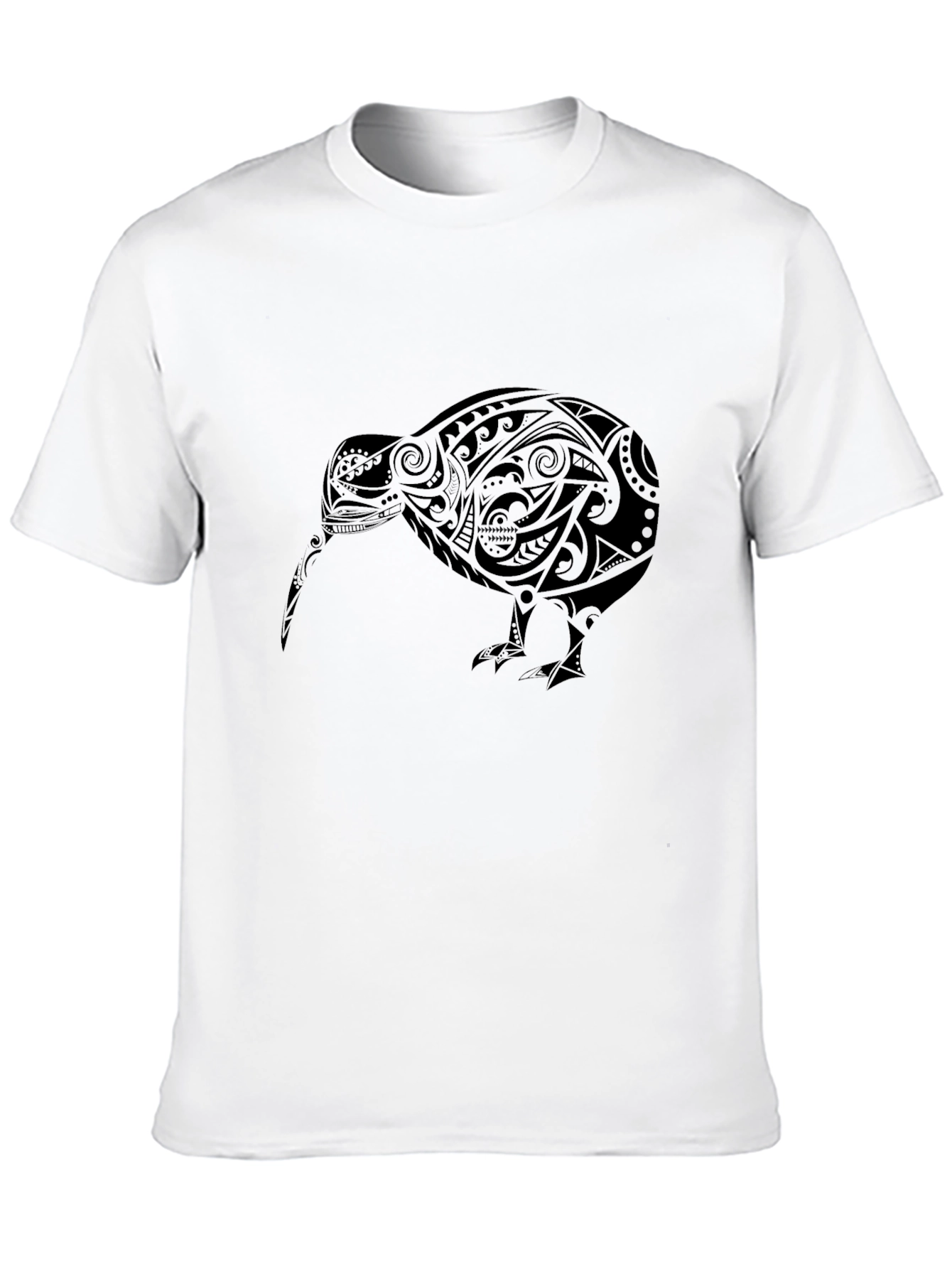 Tribal Kiwi Bird Black T-Shirt