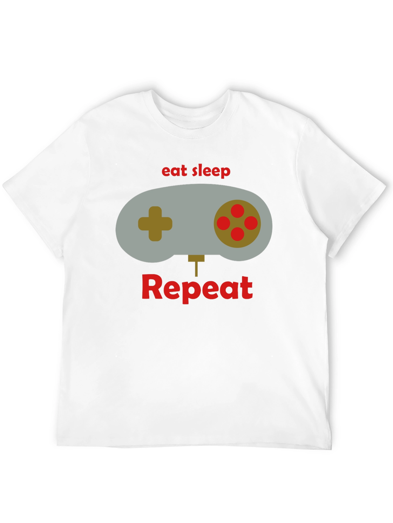 Eat Sleep Game Repeat Black T-Shirt