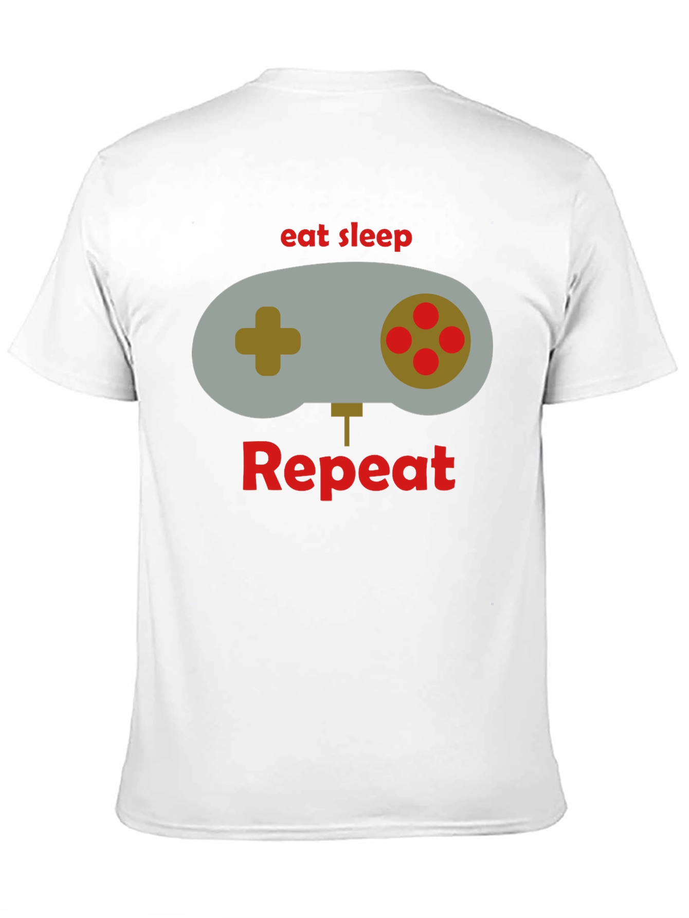 Eat Sleep Game Repeat Black T-Shirt