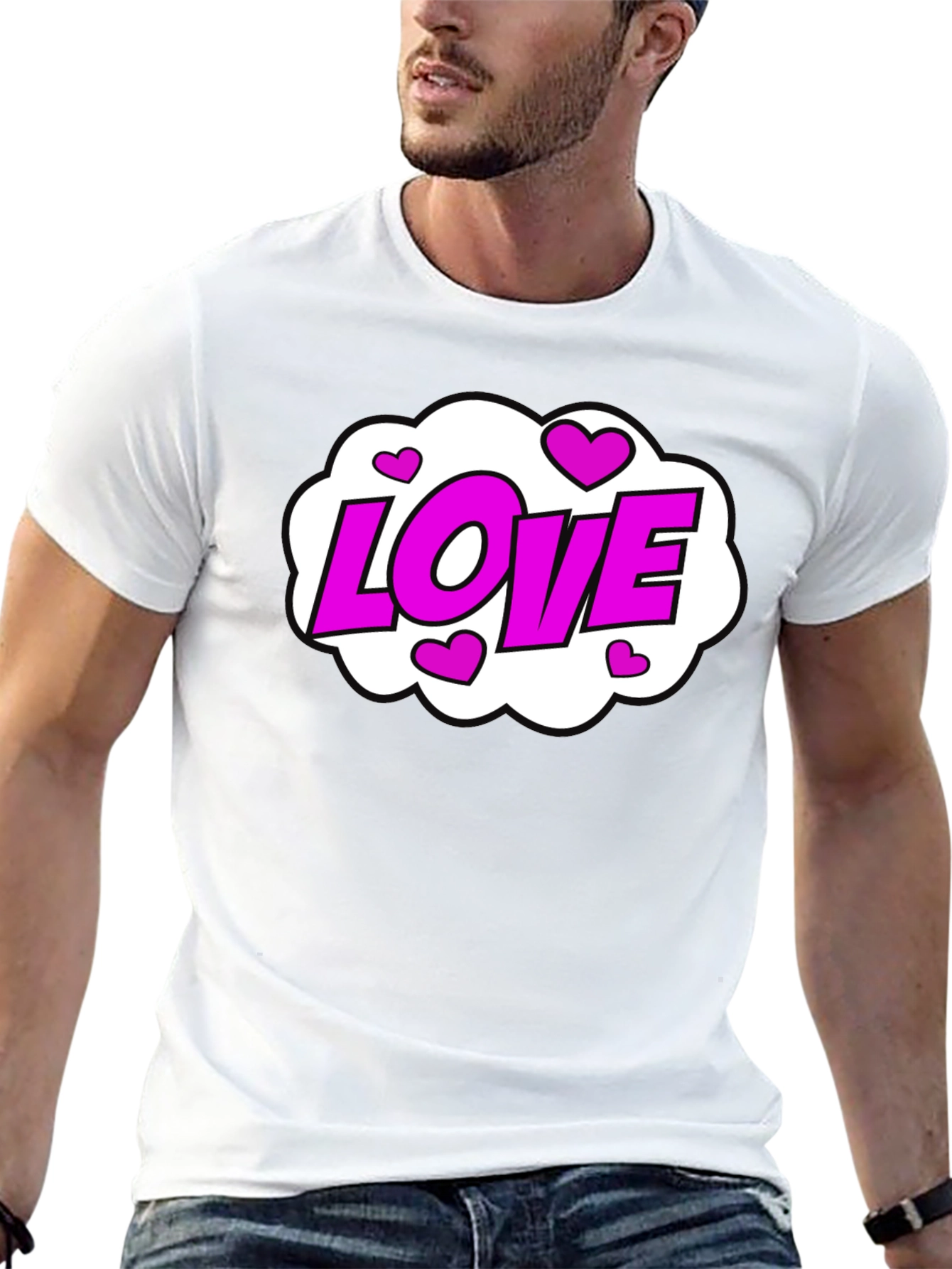 Love Heart Graphic Black T-Shirt - Trendy Casual Tee
