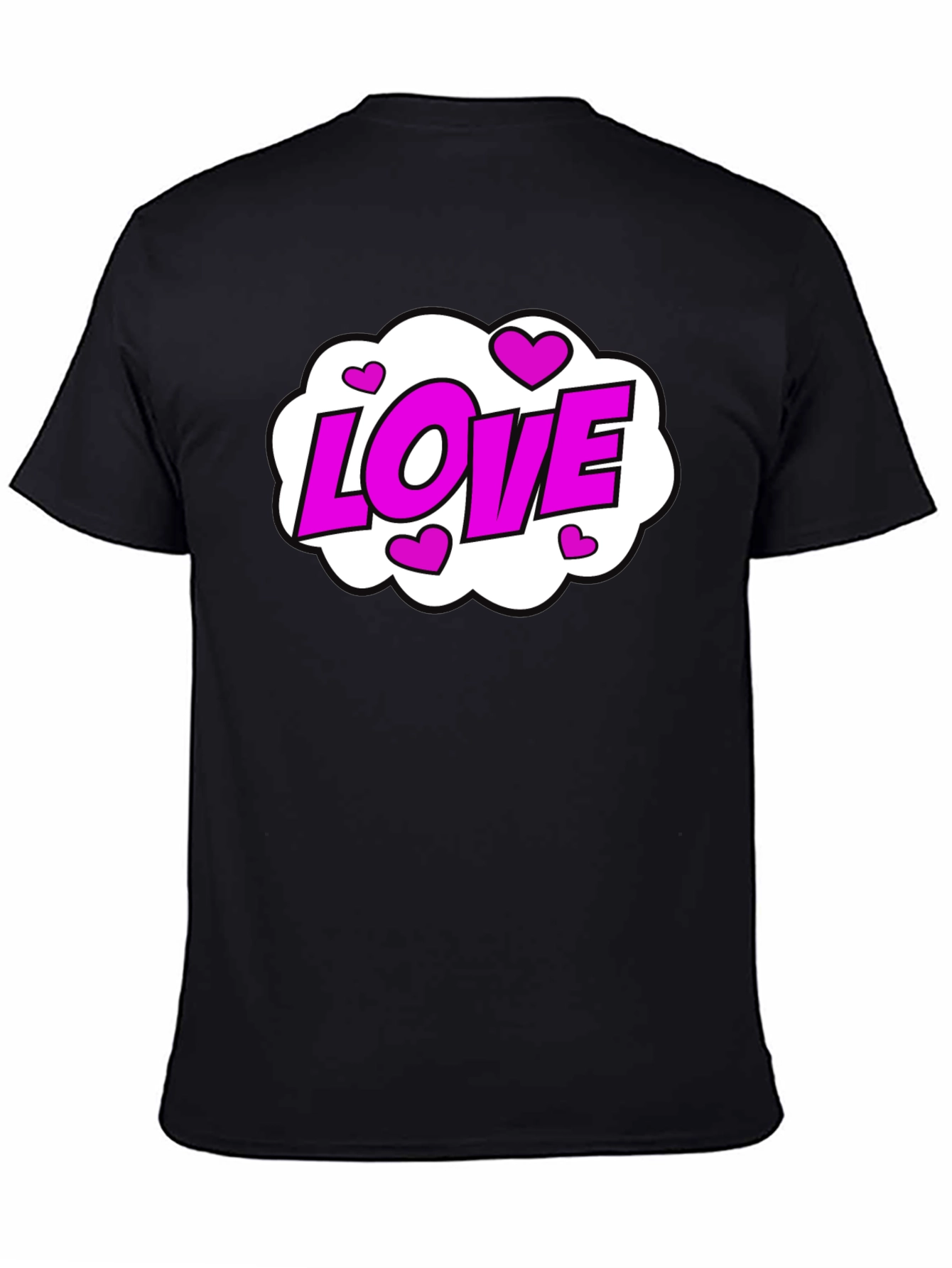 Love Heart Graphic Black T-Shirt - Trendy Casual Tee