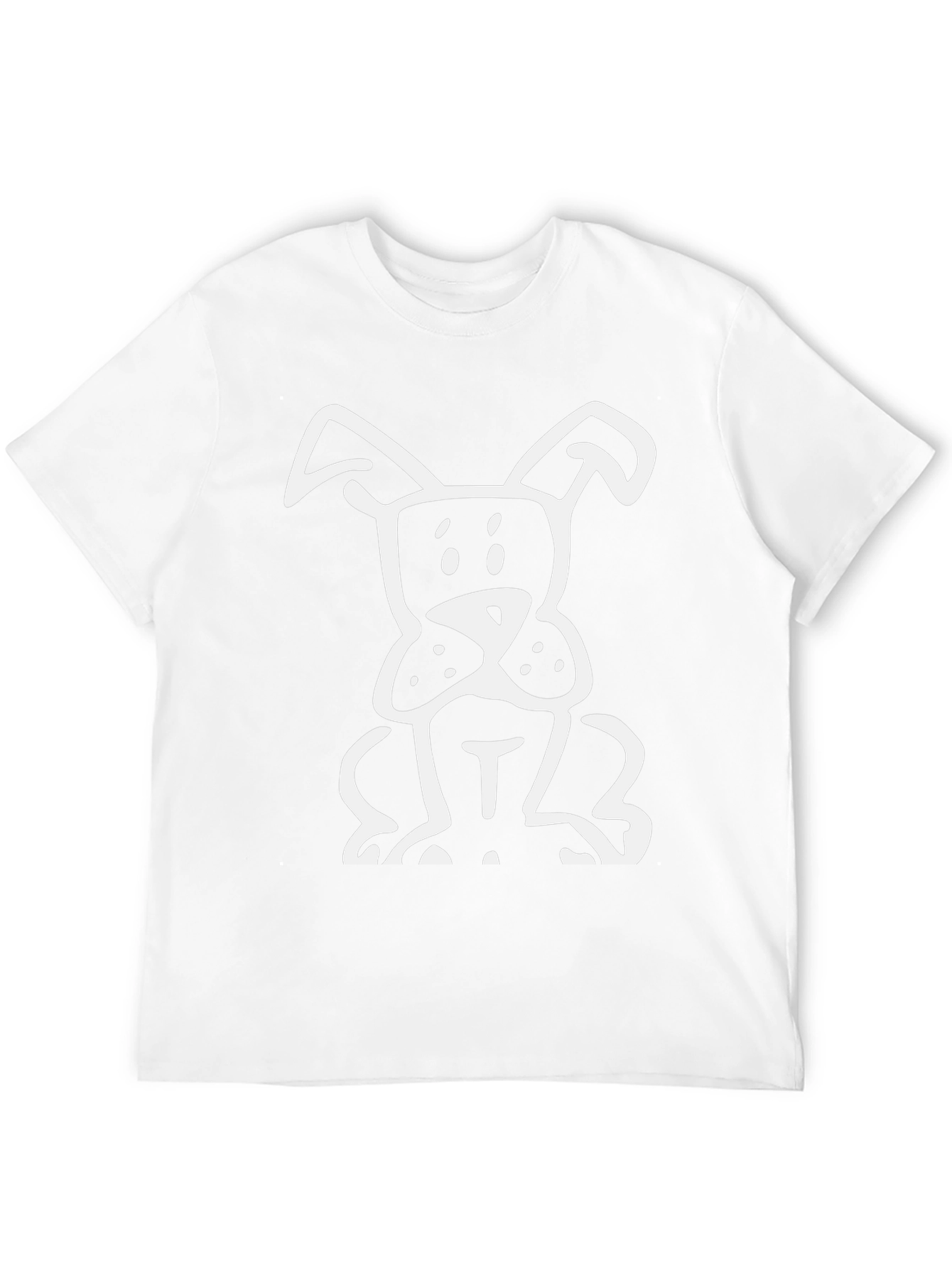 Dog Cartoon Graphic Tee - Black