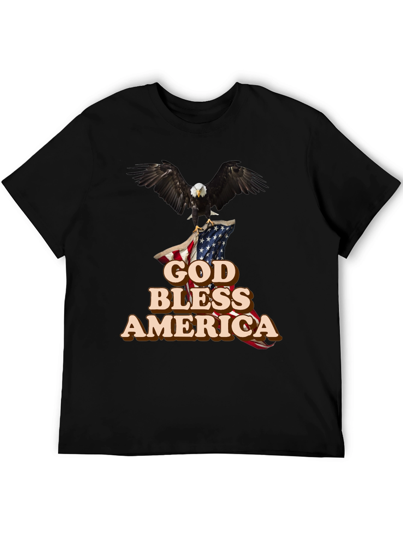 God Bless America T-Shirt Patriotic Eagle Design
