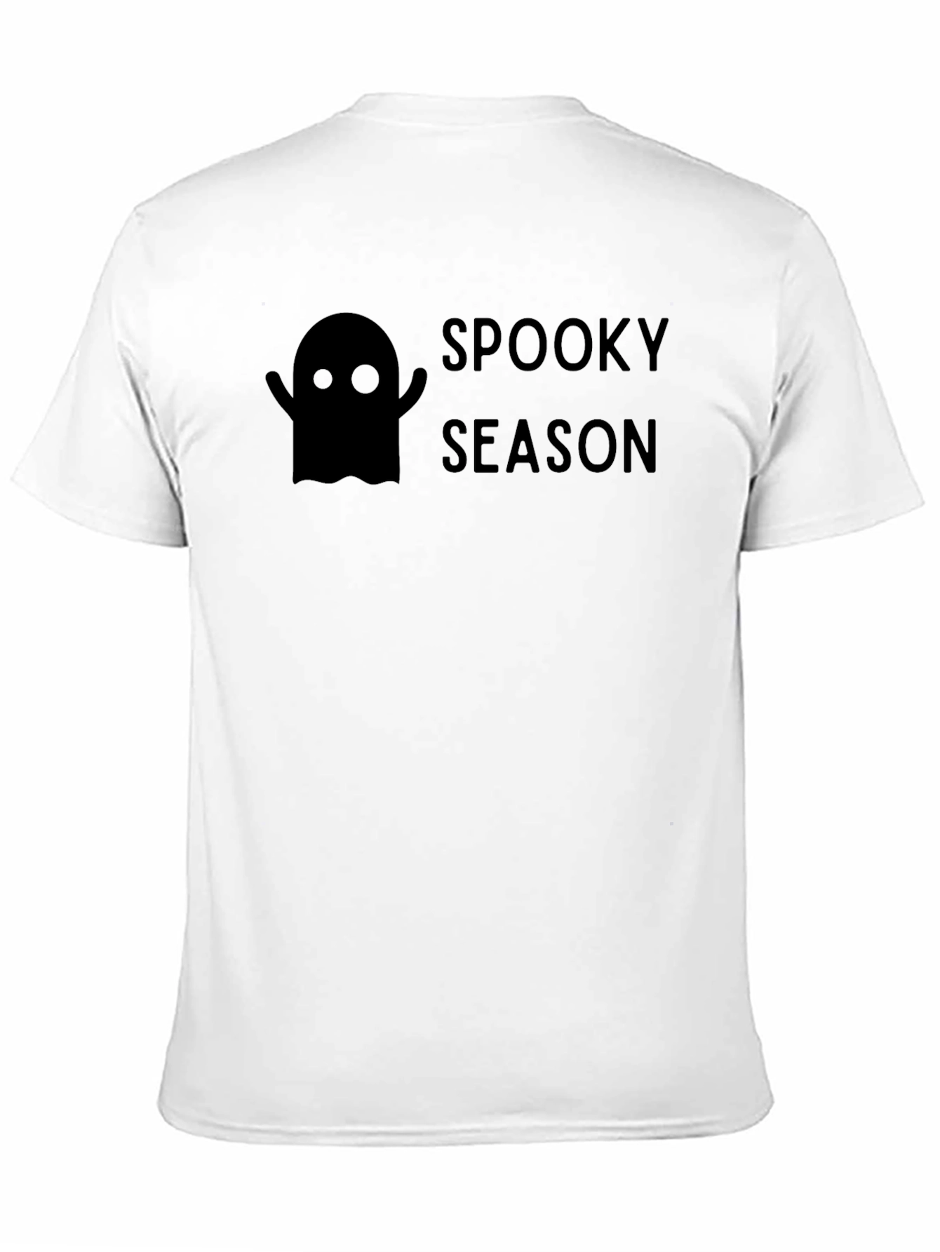 Spooky Season Black T-Shirt - Halloween Ghost Design