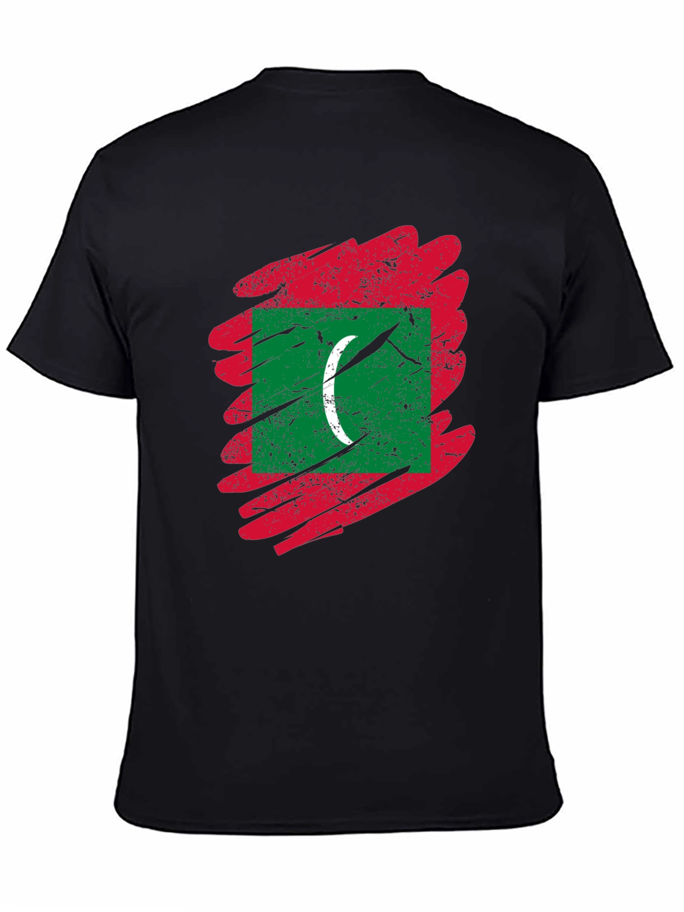 Maldives Flag T-Shirt - Distressed Design