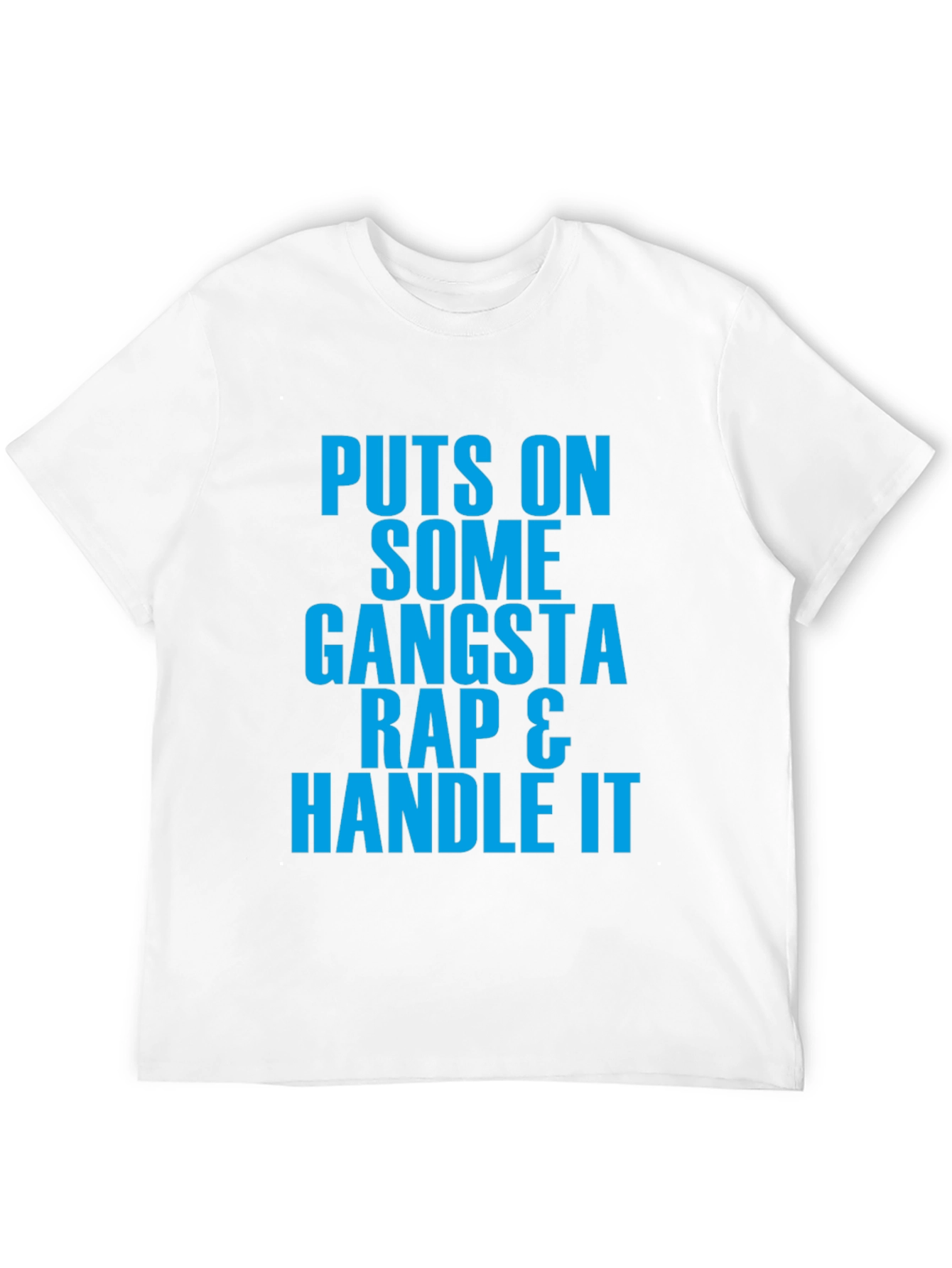 Gangsta Rap Graphic Tee - Handle It Black T-Shirt