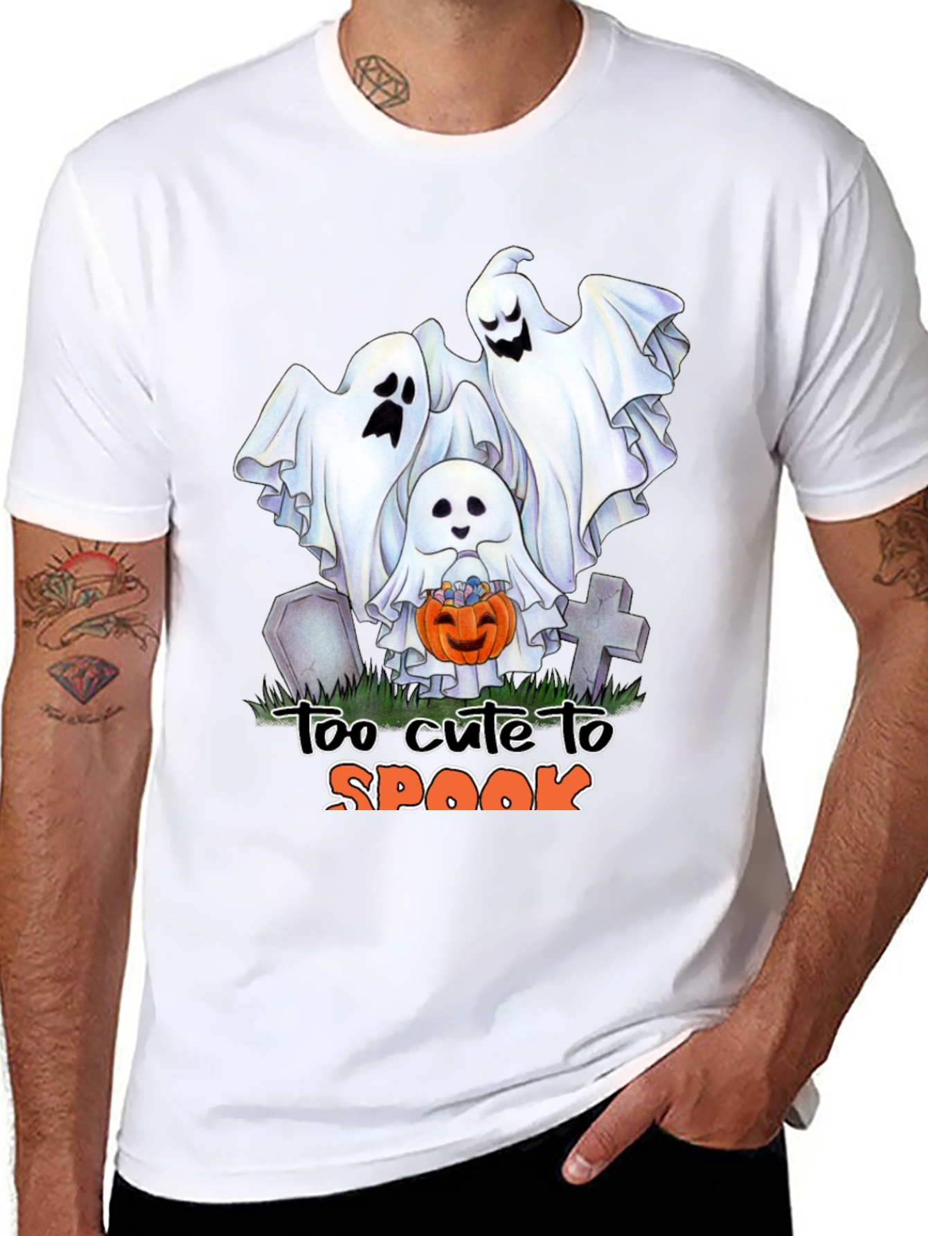 Cute Halloween Ghost T-Shirt: Too Cute to Spook