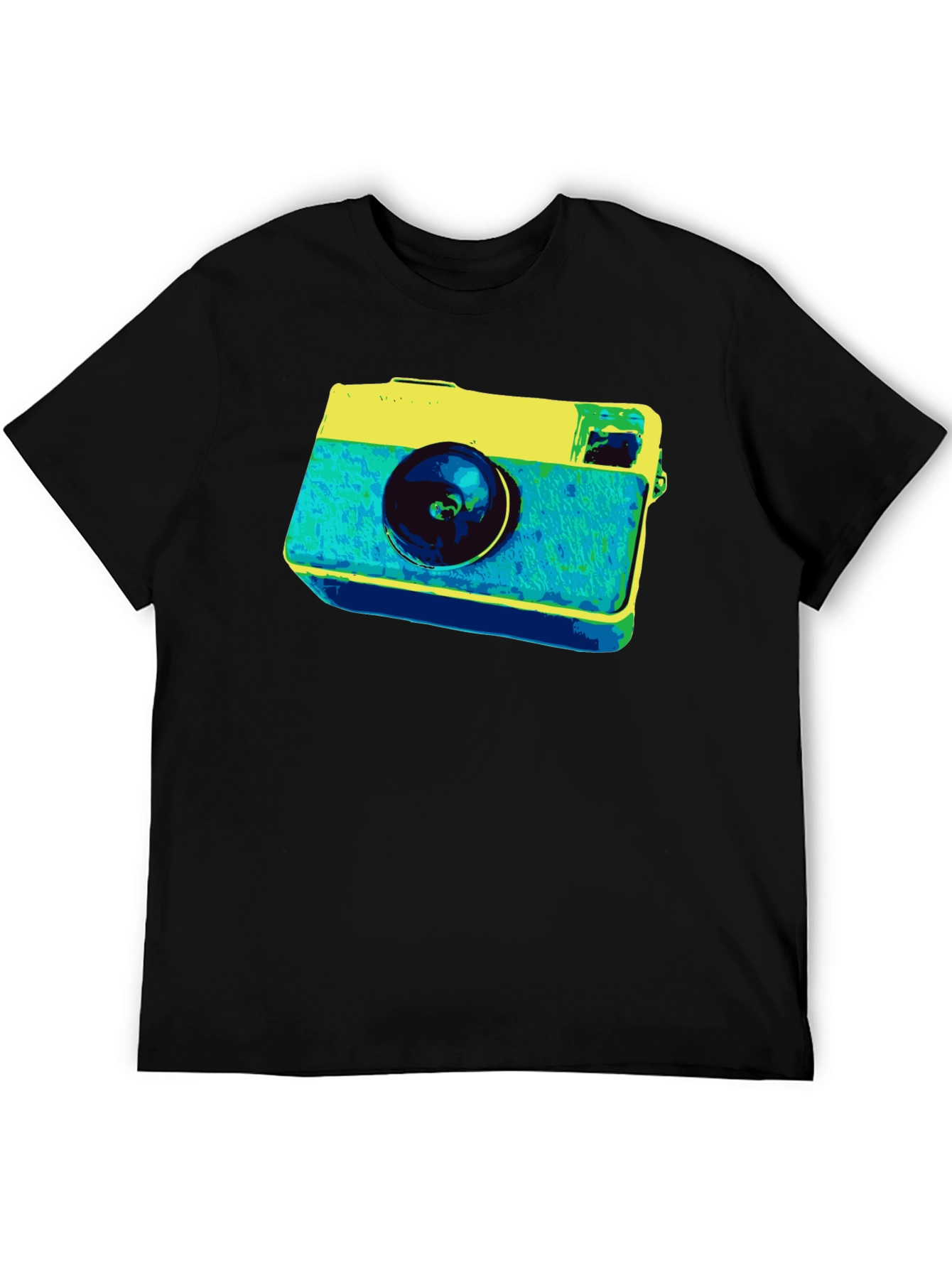 Retro Camera Graphic Tee - Black
