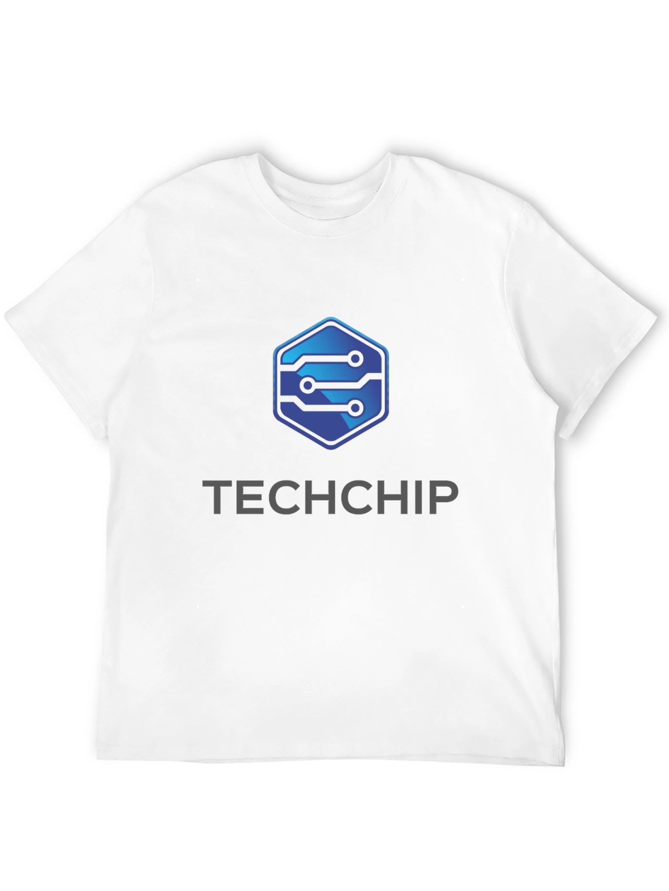 TechChip Black T-Shirt: Modern Circuit Design