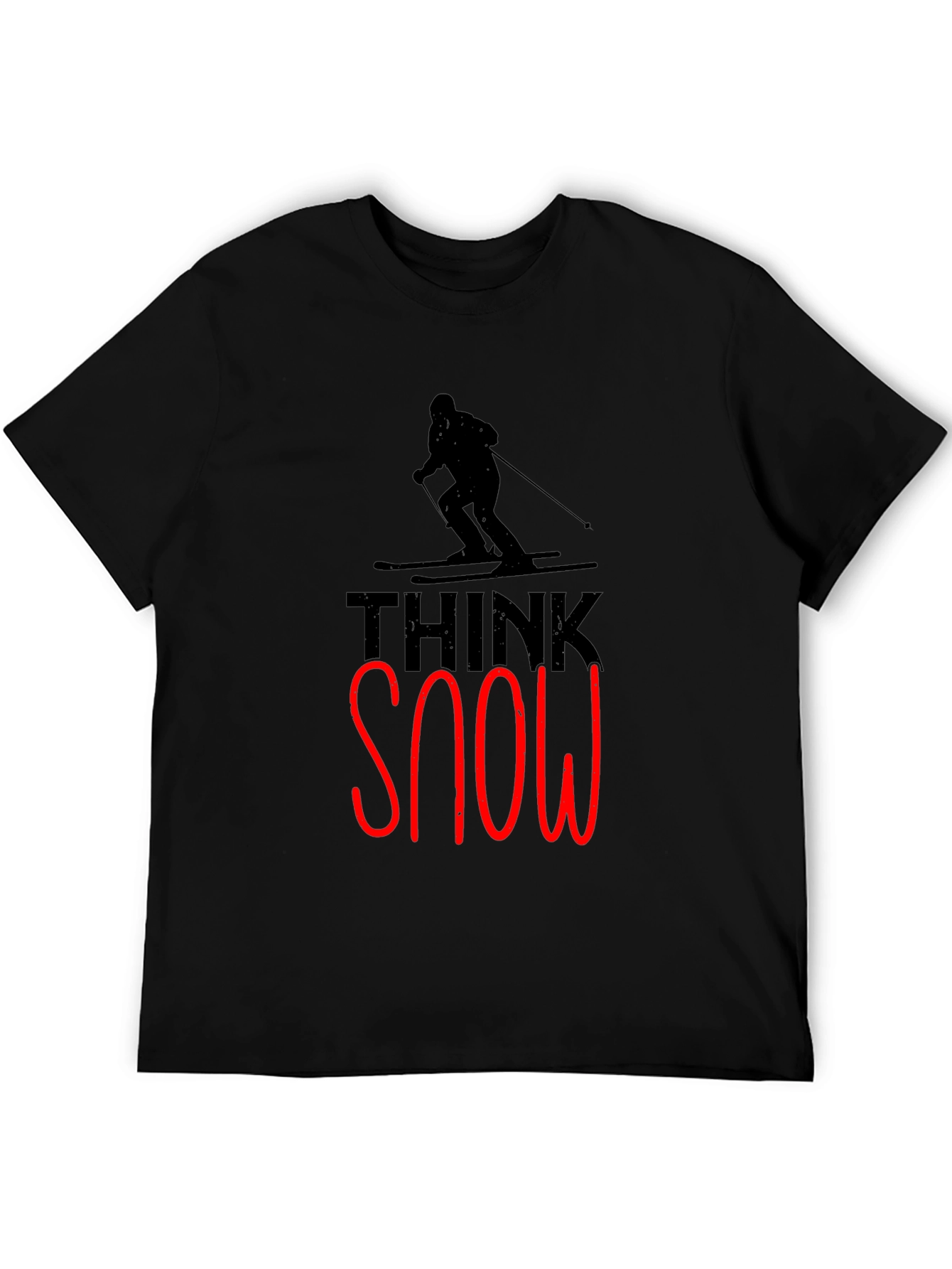Think Snow Graphic Tee | Skier Silhouette T-Shirt