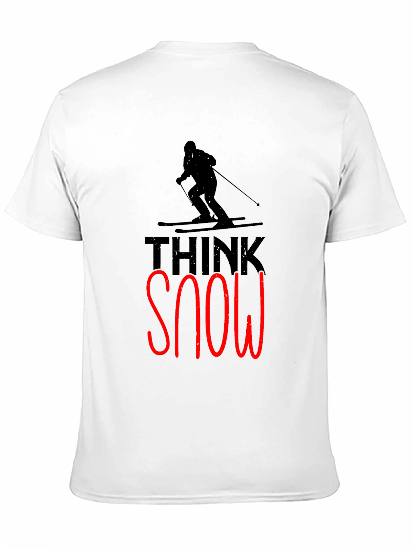 Think Snow Graphic Tee | Skier Silhouette T-Shirt