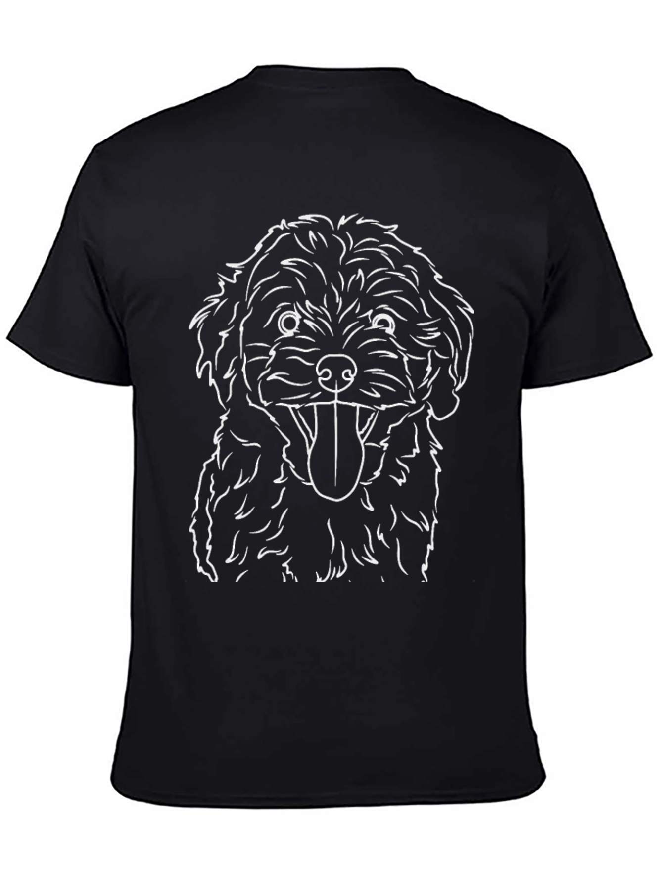 Dog Graphic Tee - Black Cotton Blend