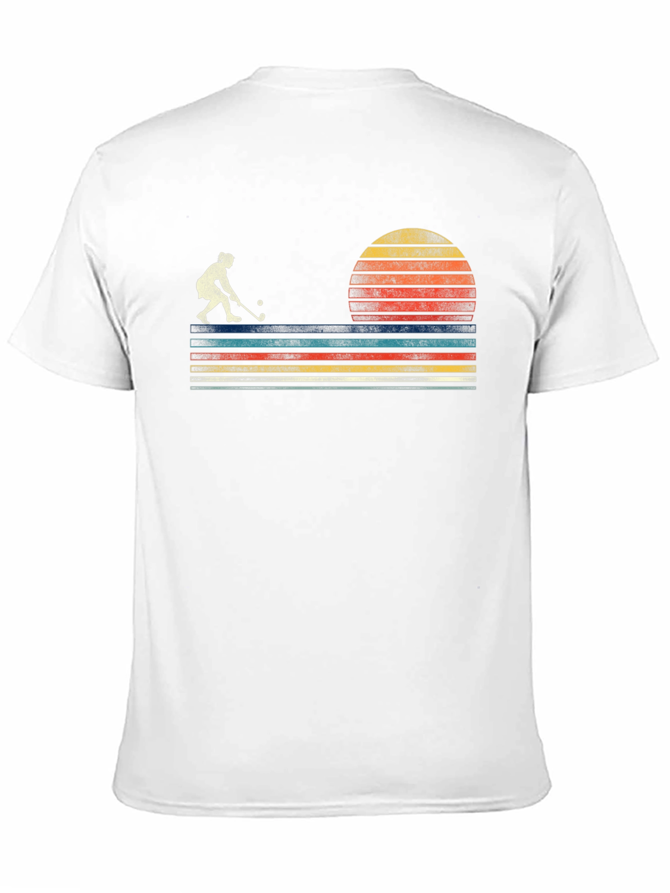 Retro Sunset Field Hockey T-Shirt