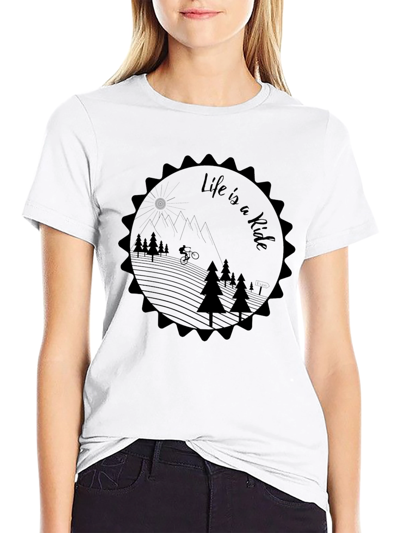 Life is a Ride Black Graphic Tee