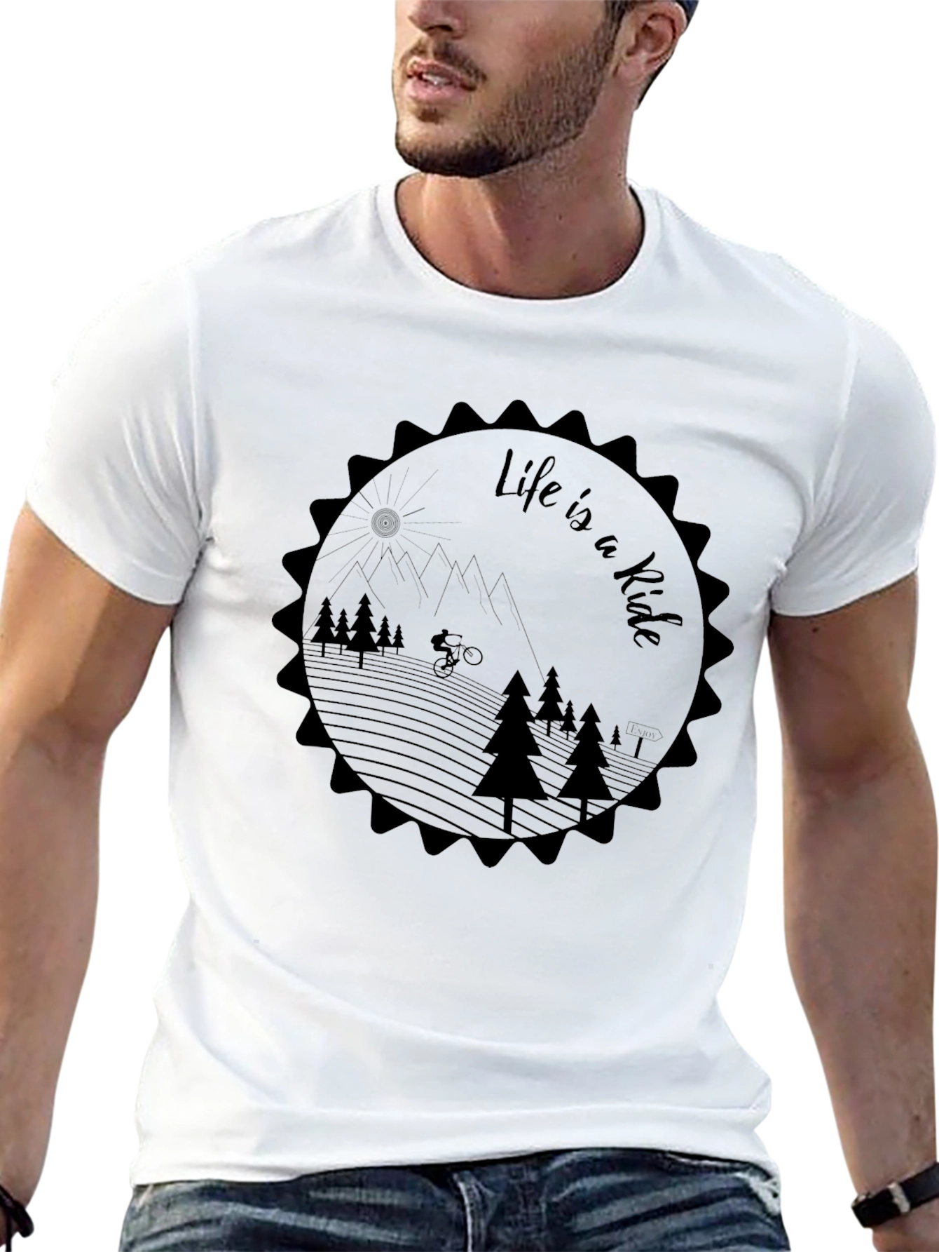 Life is a Ride Black Graphic Tee
