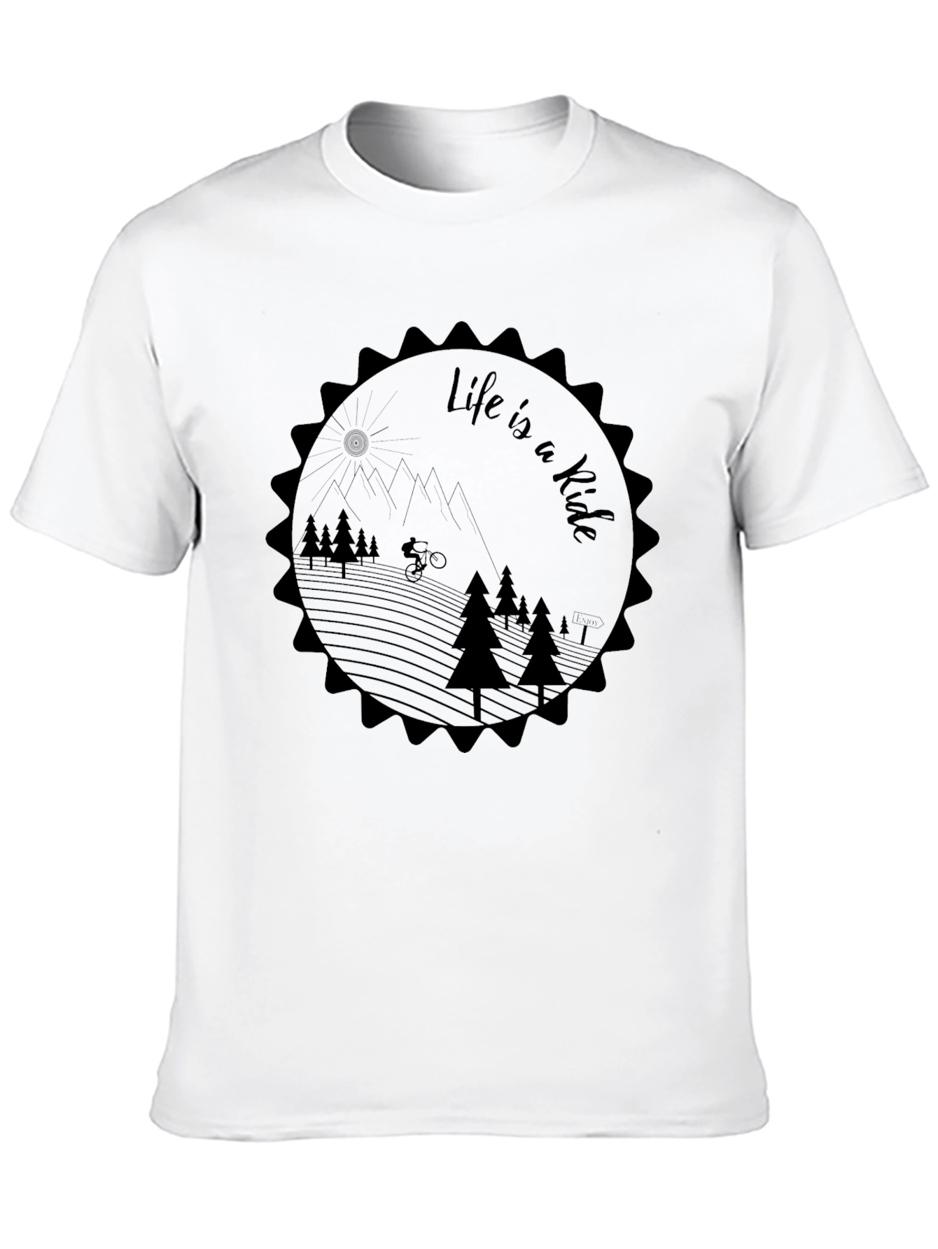 Life is a Ride Black Graphic Tee