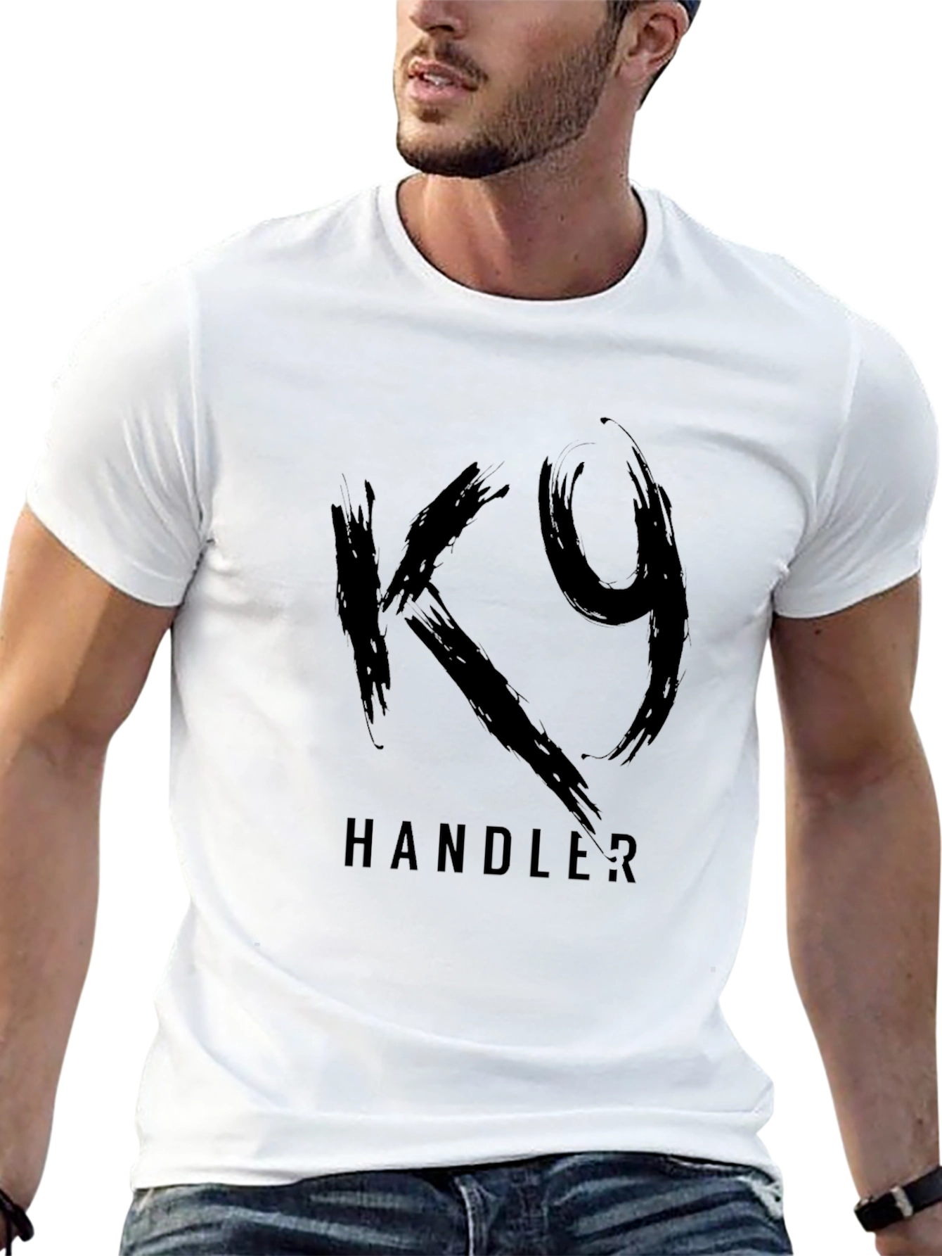 K9 Handler Black Graphic Tee