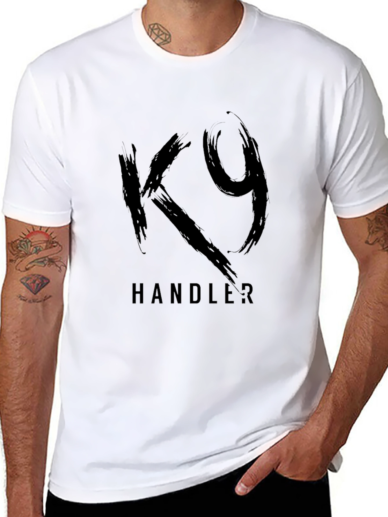 K9 Handler Black Graphic Tee