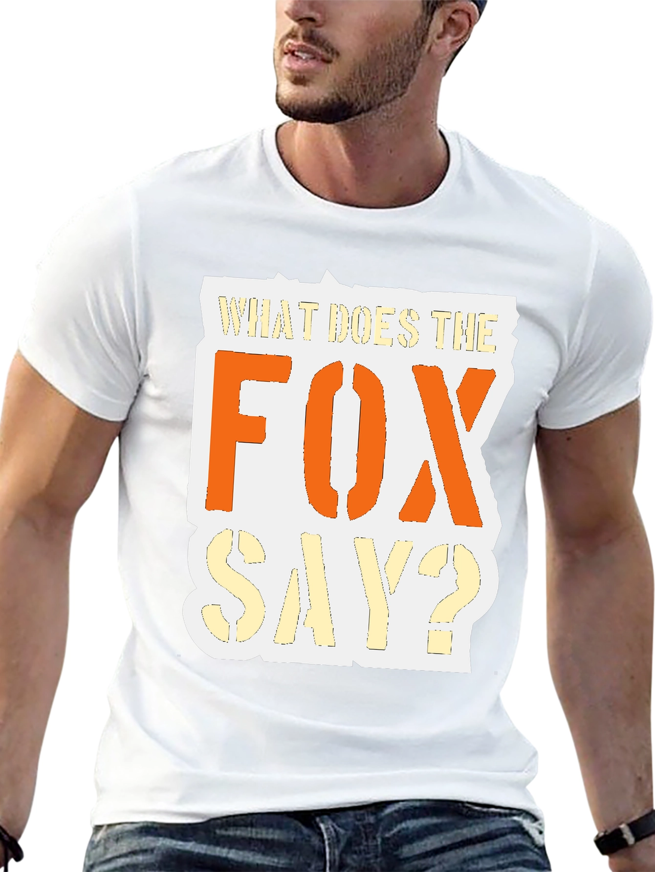 What Does the Fox Say? Black Graphic T-Shirt