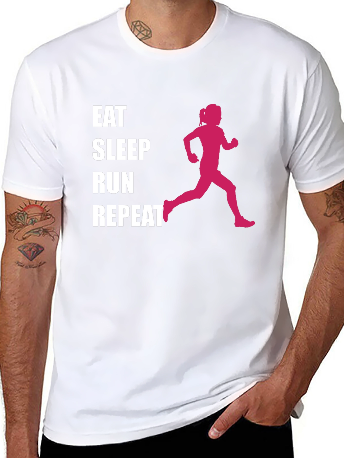 Eat Sleep Run Repeat Graphic Tee