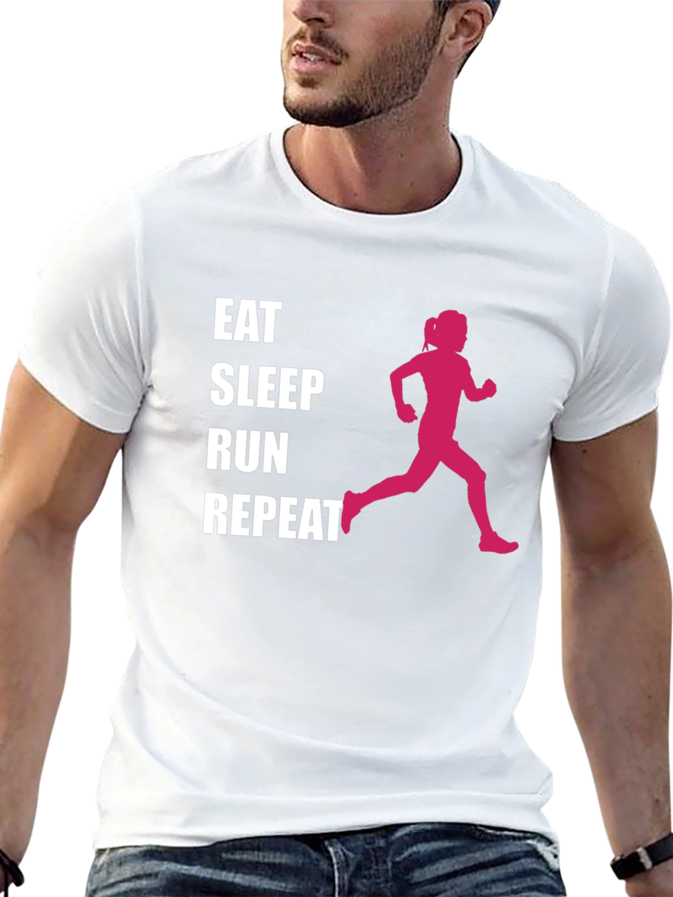 Eat Sleep Run Repeat Graphic Tee