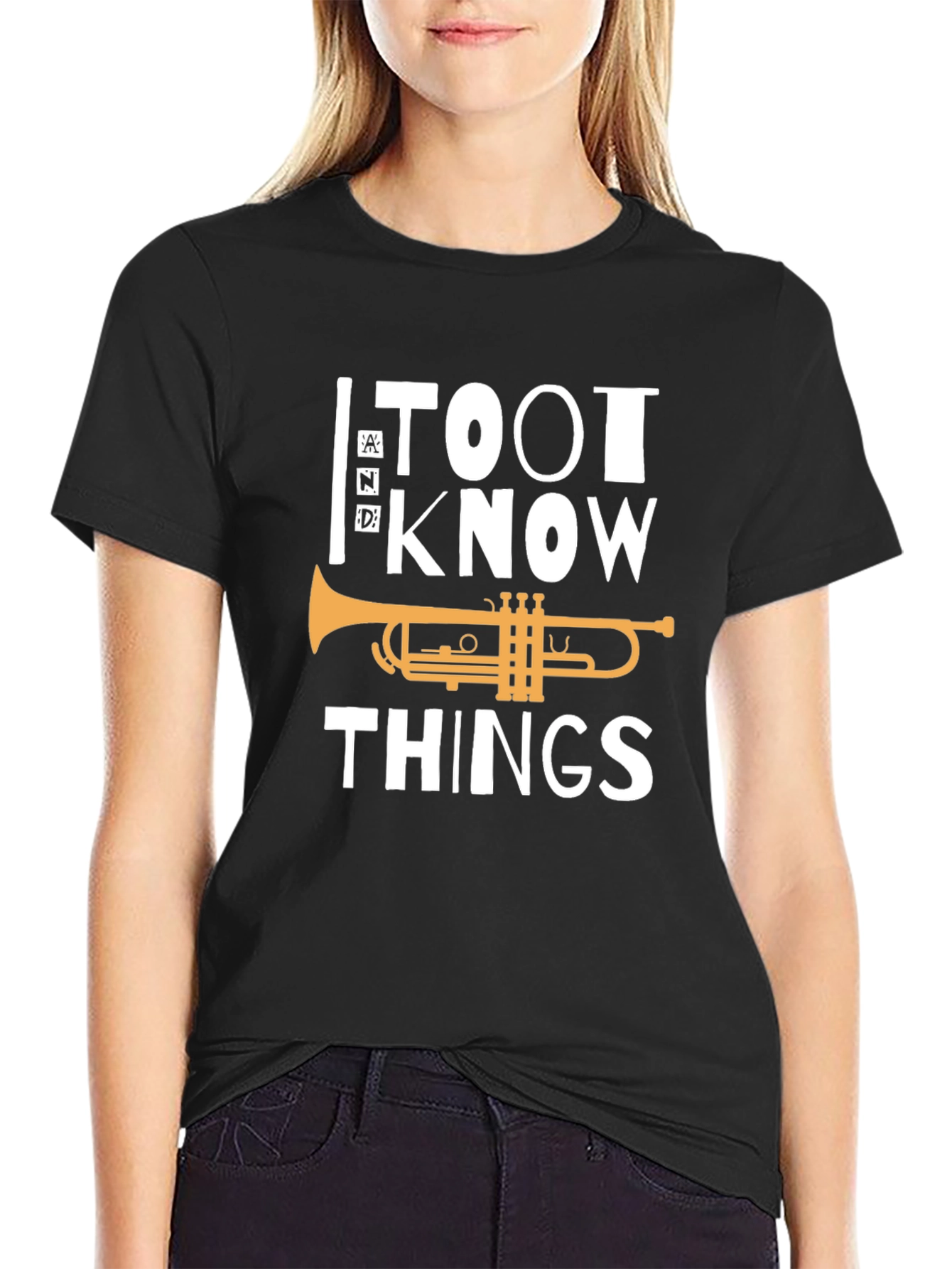 Toot and Know Things Trumpet Player Graphic Tee