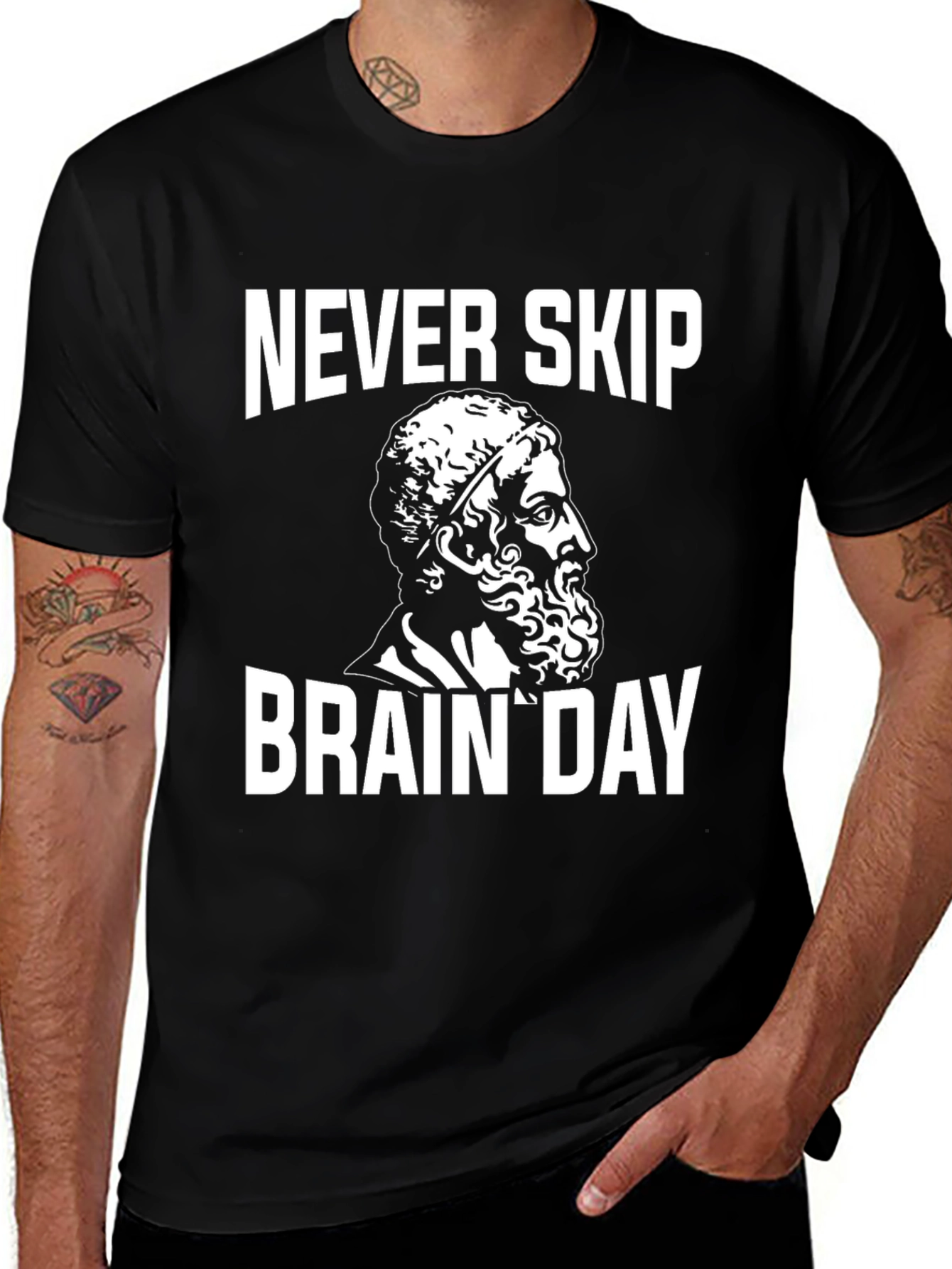 Never Skip Brain Day T-Shirt - Classic Design