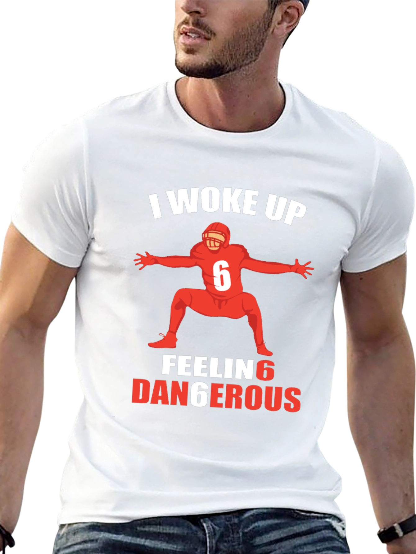 I Woke Up Feeling Dangerous Football T-Shirt