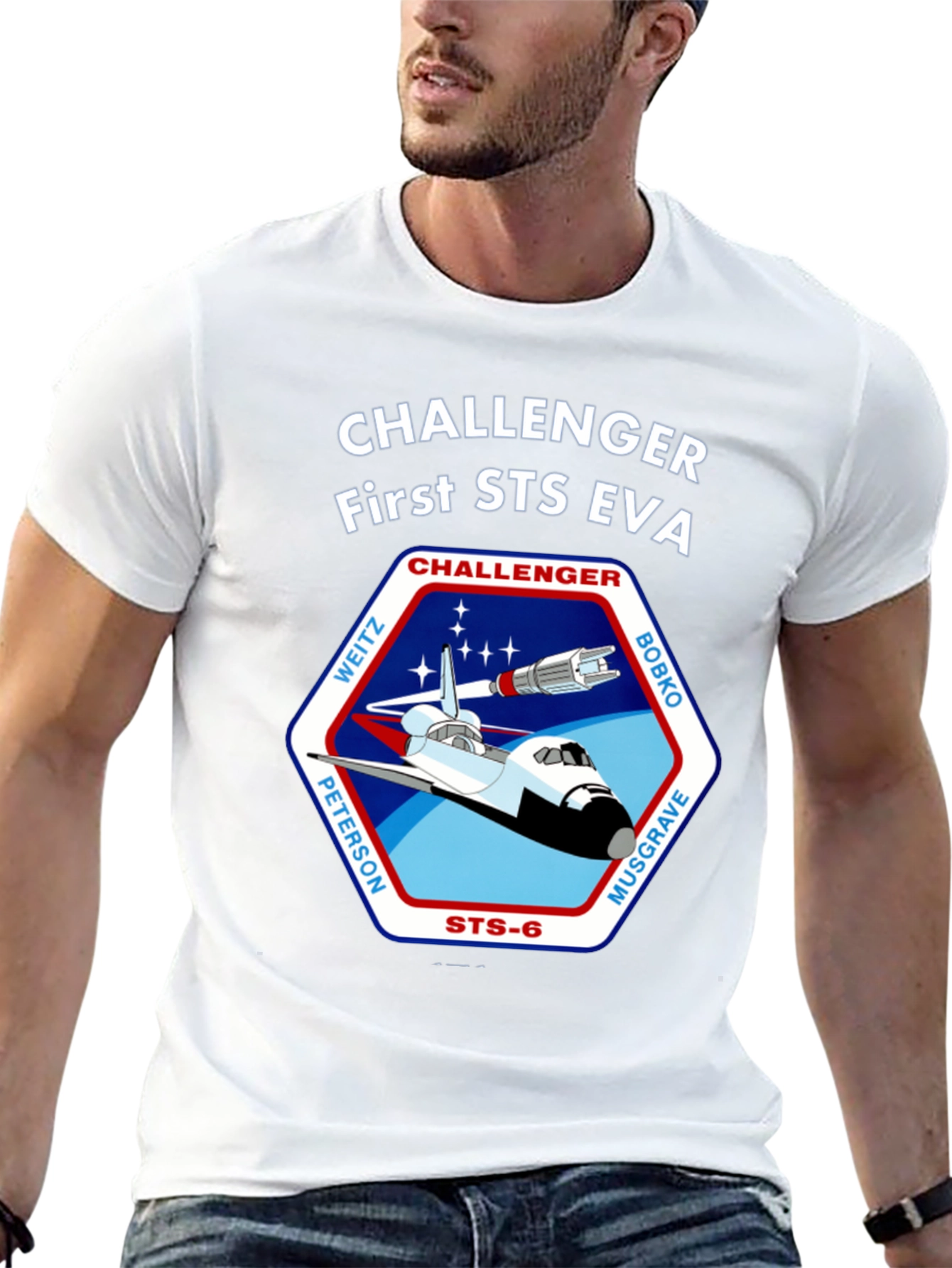 Challenger First STS EVA Space Shuttle T-Shirt