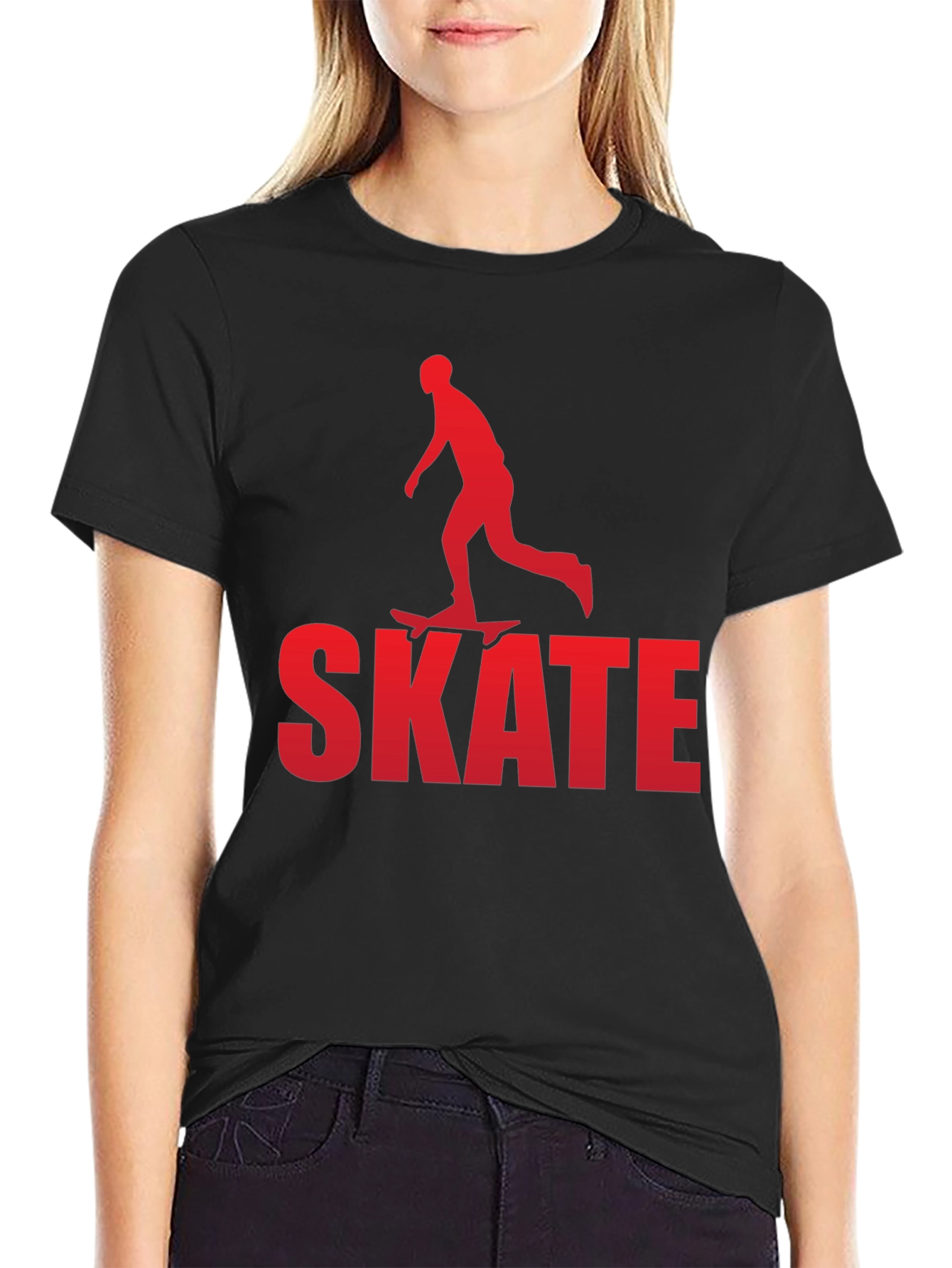 Skate T-Shirt - Red Skater Graphic Tee