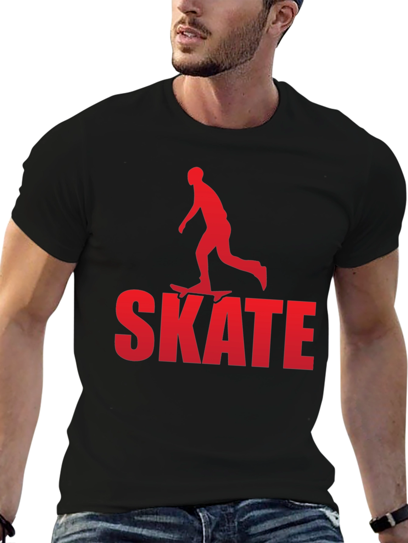 Skate T-Shirt - Red Skater Graphic Tee
