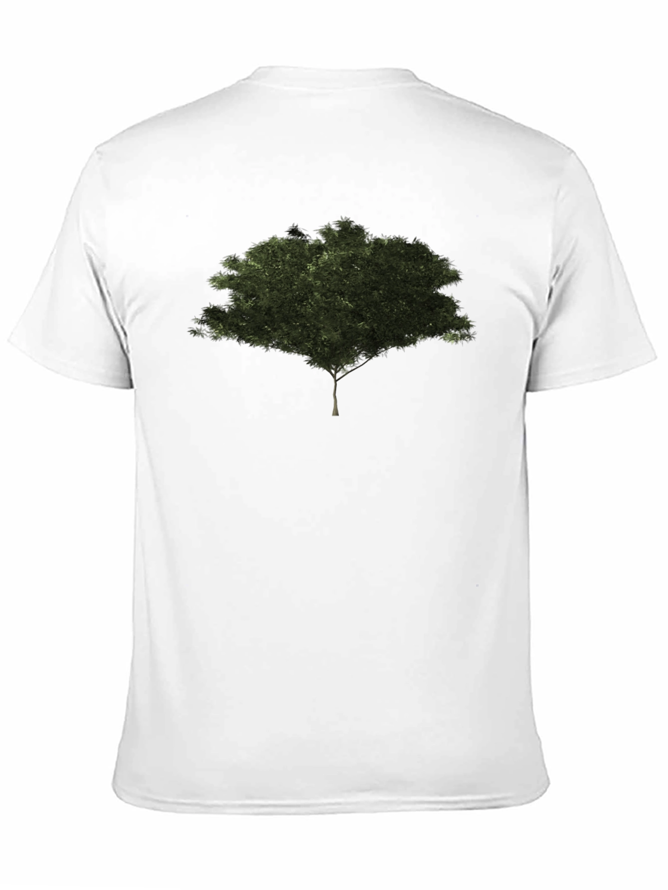 Nature Tree Graphic Black Cotton T-Shirt